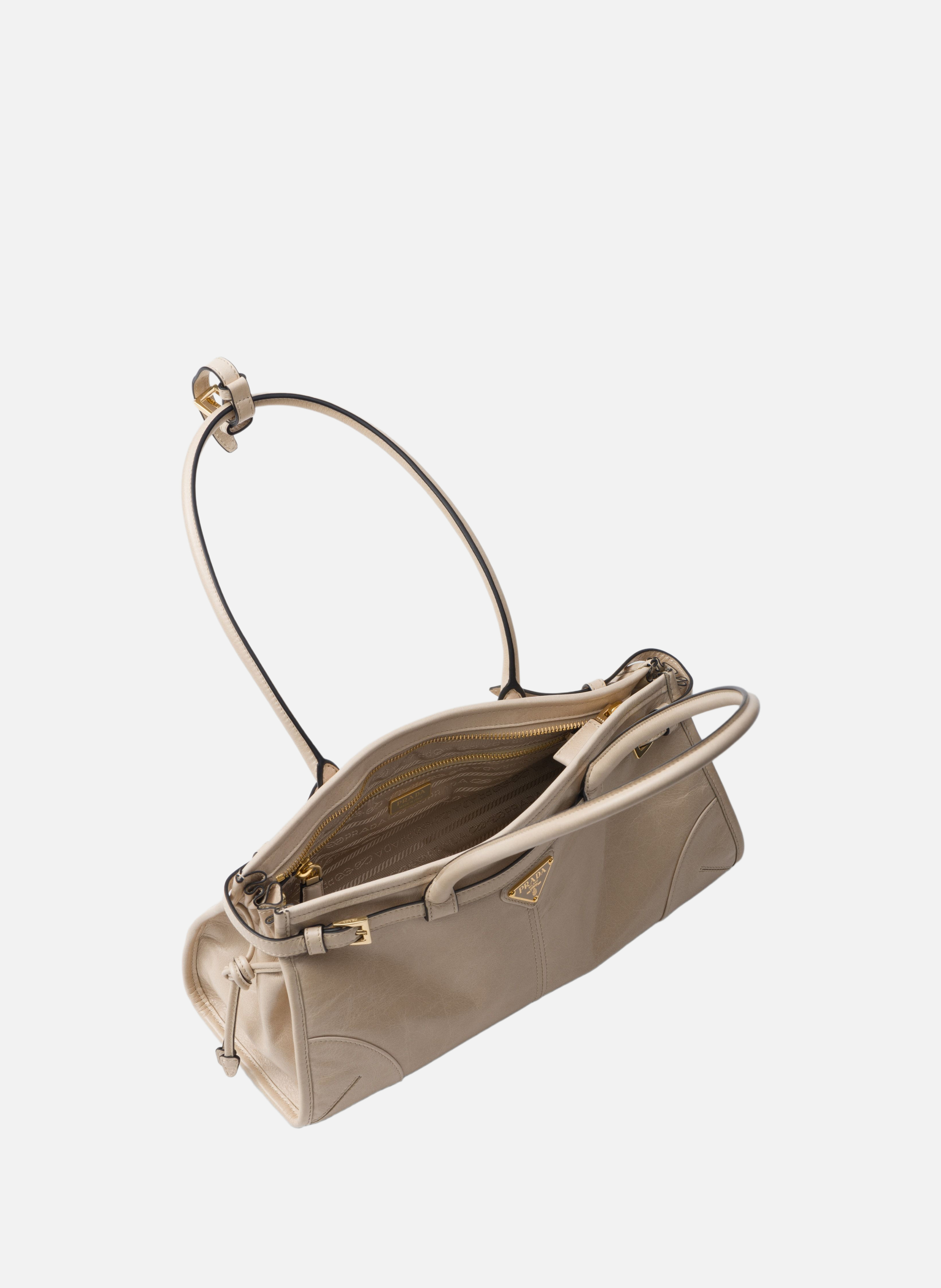 Sac à main prada bonnie en cuir PRADA Beige