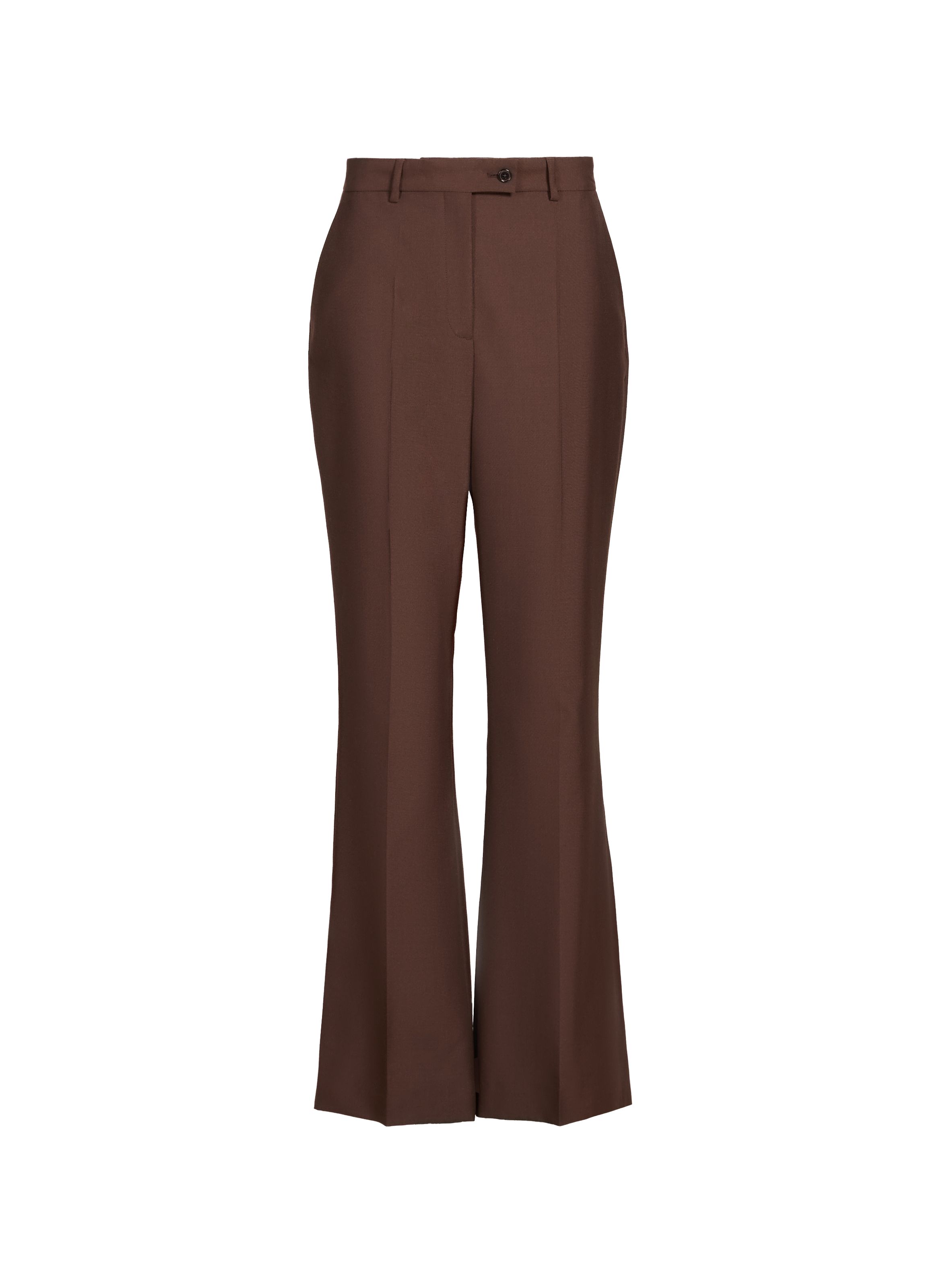 Flare tailored trousers in blended wool SAISON 1865 Brown