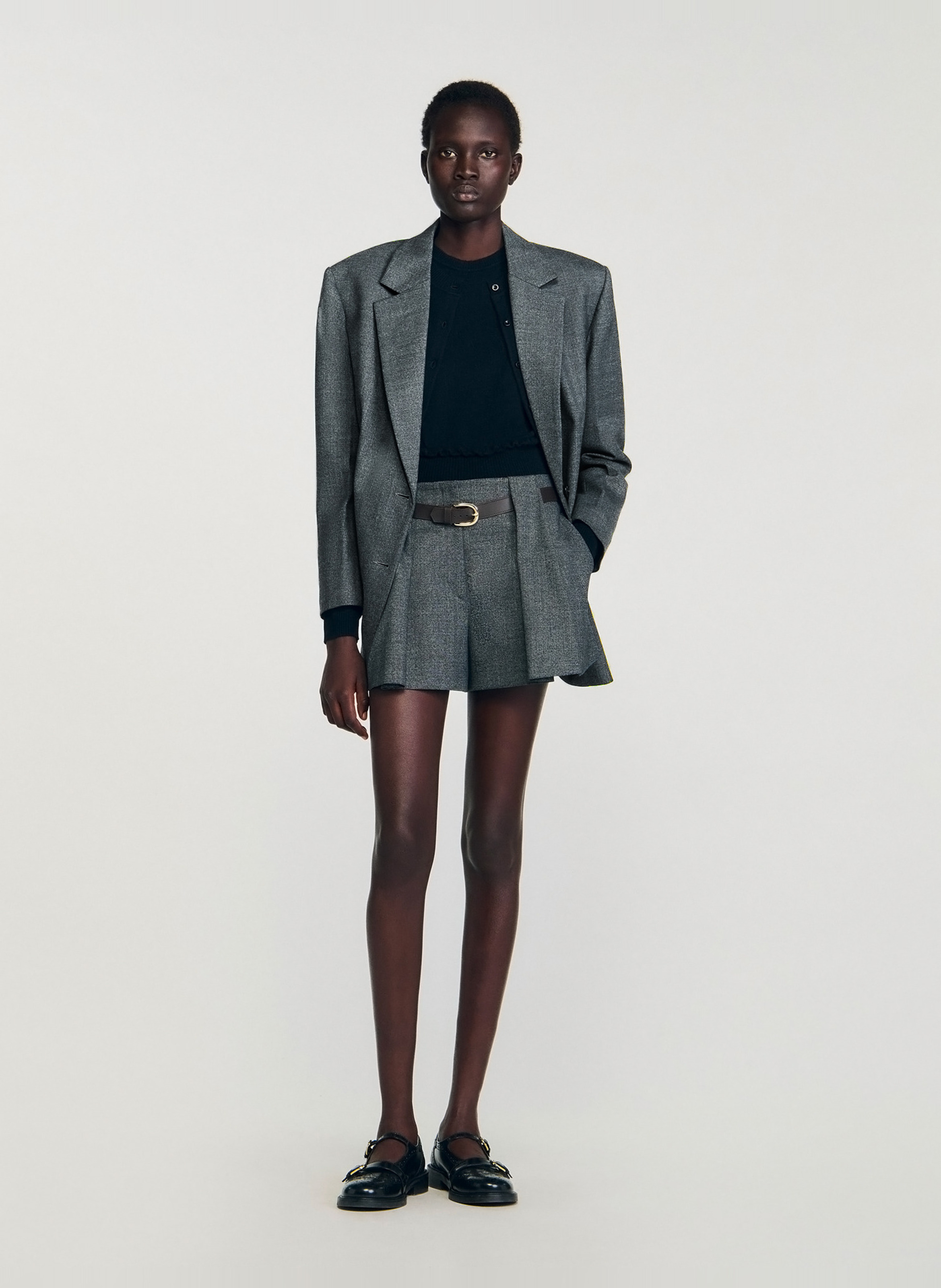 Short court SANDRO Gris