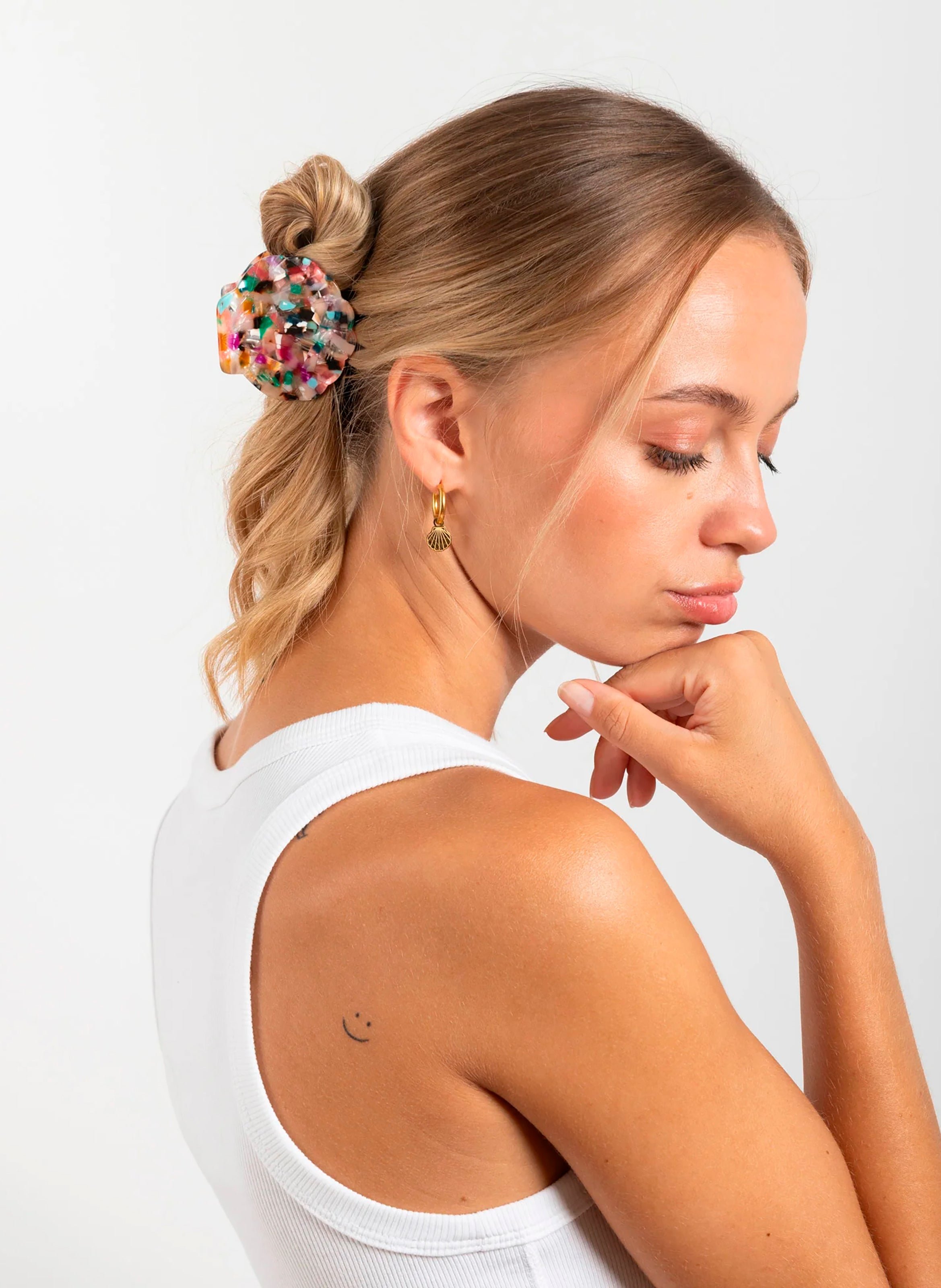 Pince à cheveux mermaid en acétate de cellulose KURAGE GINZA Multicolore