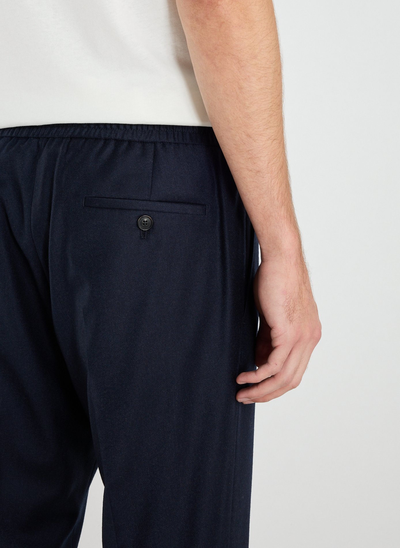 Straight wool and cashmere pants PAUL SMITH Blue