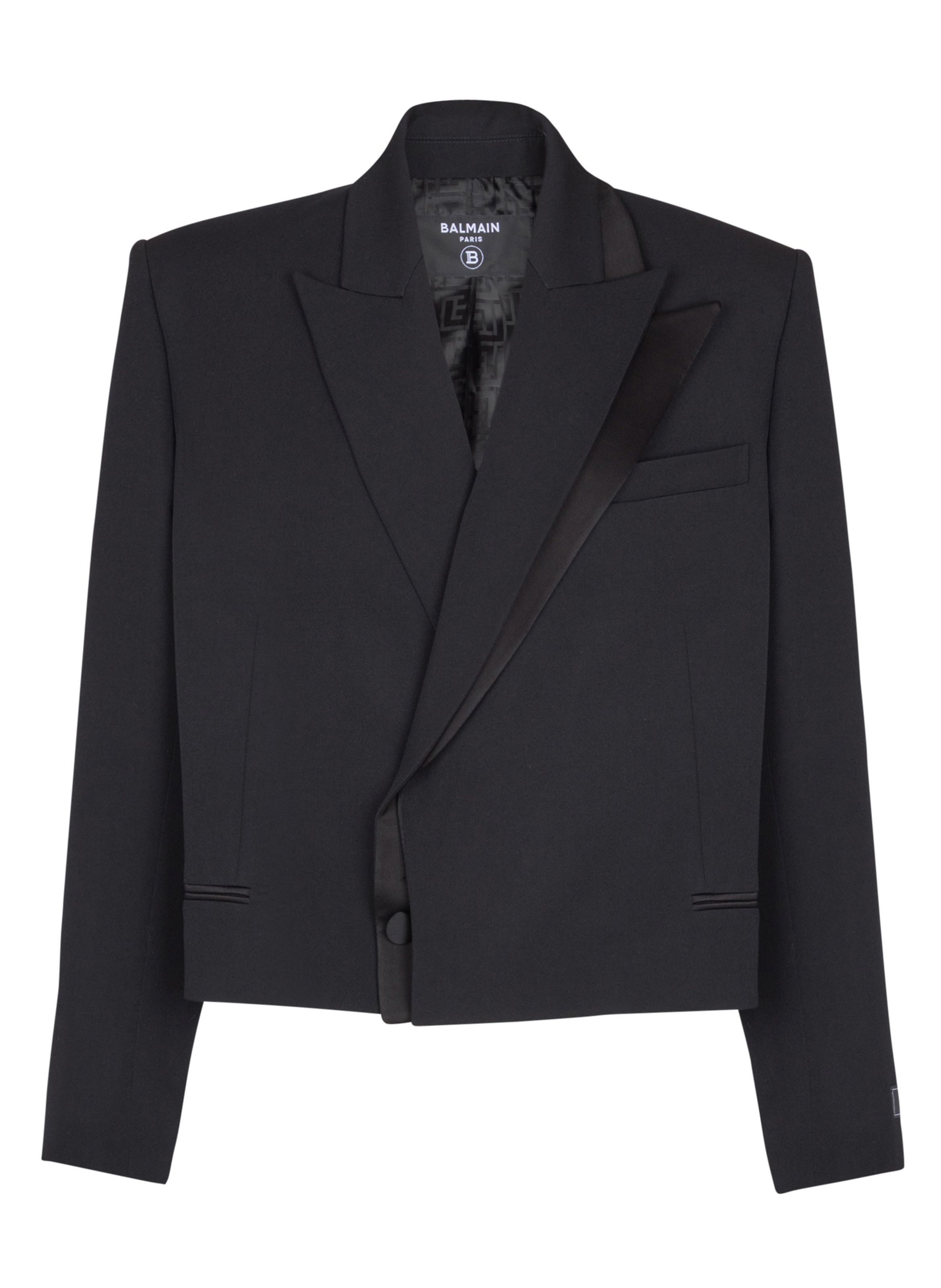 Spencer en grain de poudre BALMAIN Noir