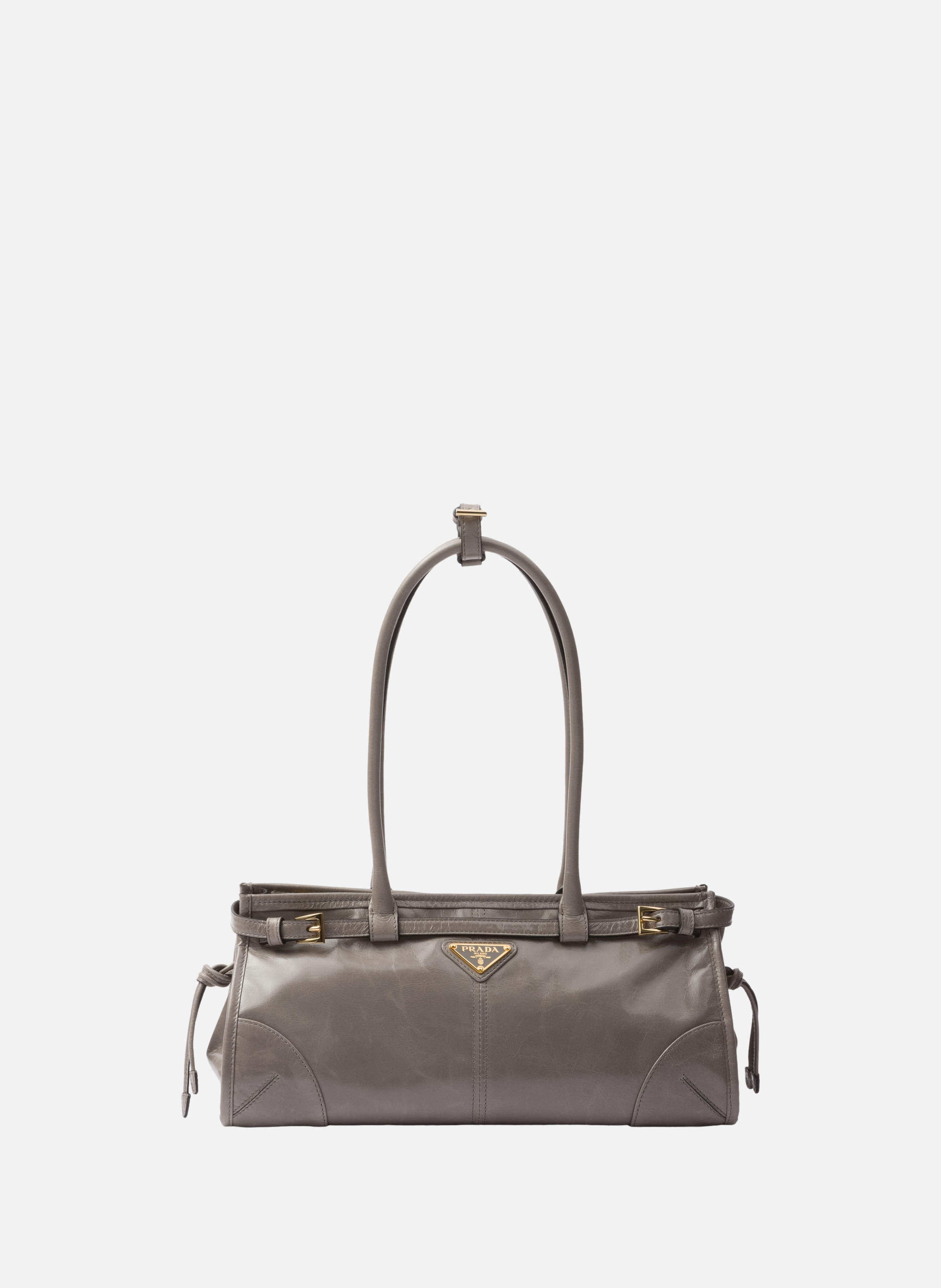 Sac à main prada bonnie en cuir PRADA Gris