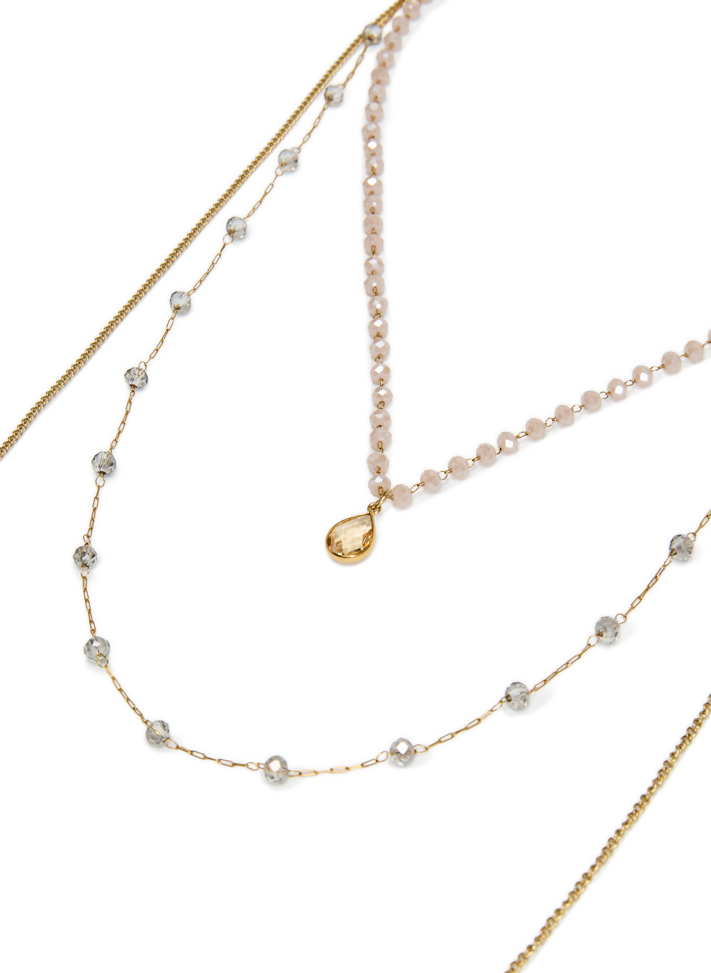 Collier trois rangs à perles AU PRINTEMPS PARIS Rose