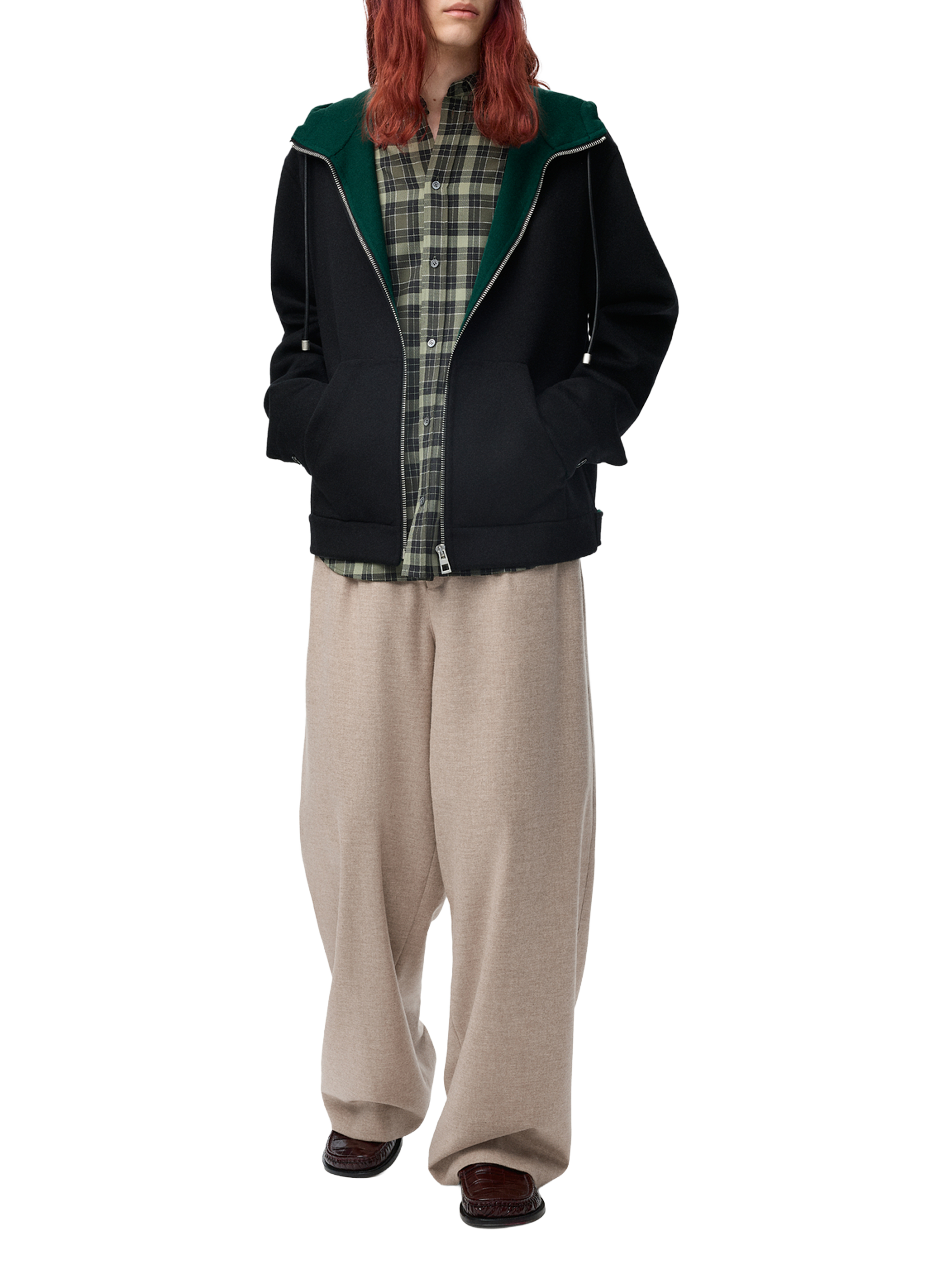 Wool and cashmere drawstring pants LOEWE Beige