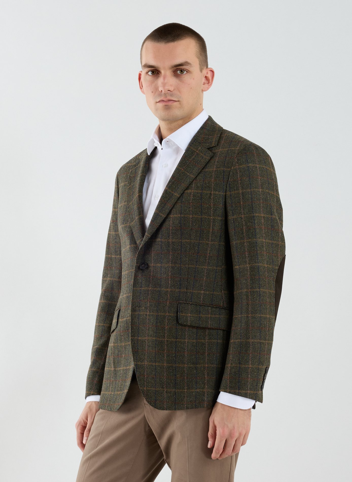 Chemise à carreaux en laine mélangée HACKETT Vert