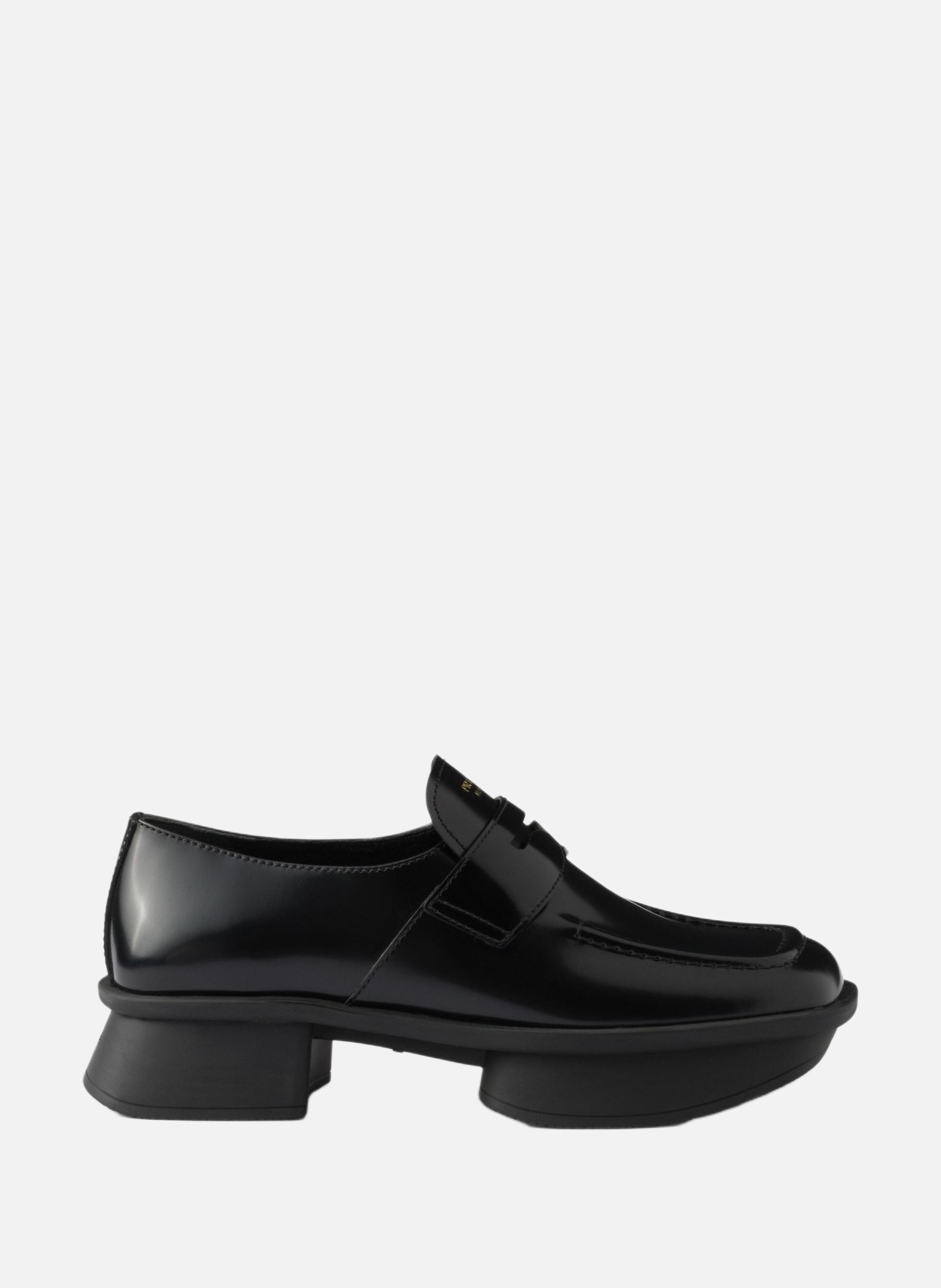 Mocassins equal en cuir brossé PRADA Noir