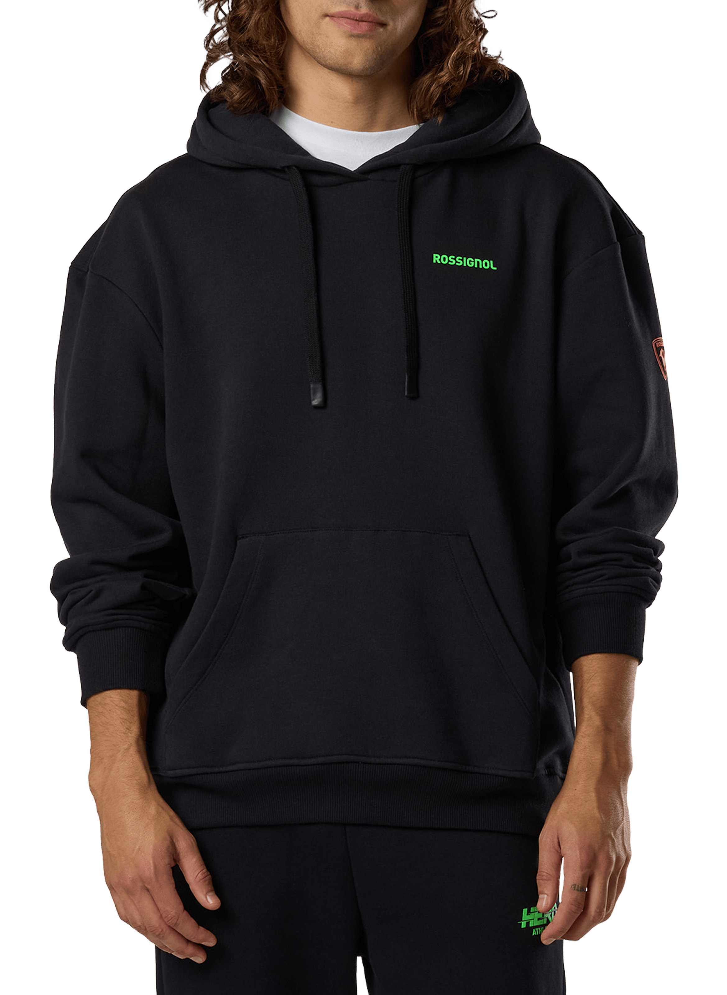 Sweat à capuche en coton ROSSIGNOL Noir