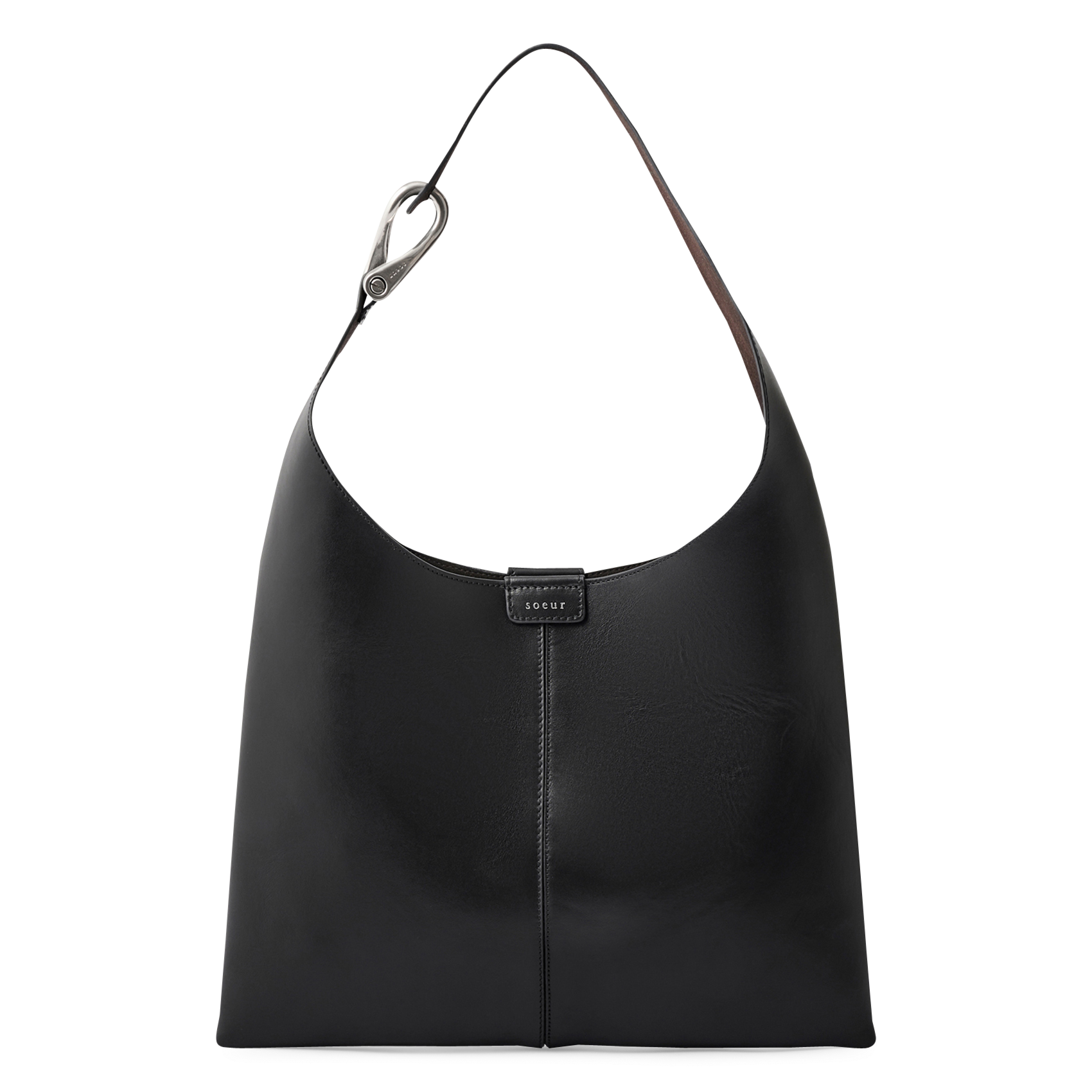 Sac porté épaule en cuir Cosima mini SOEUR Noir