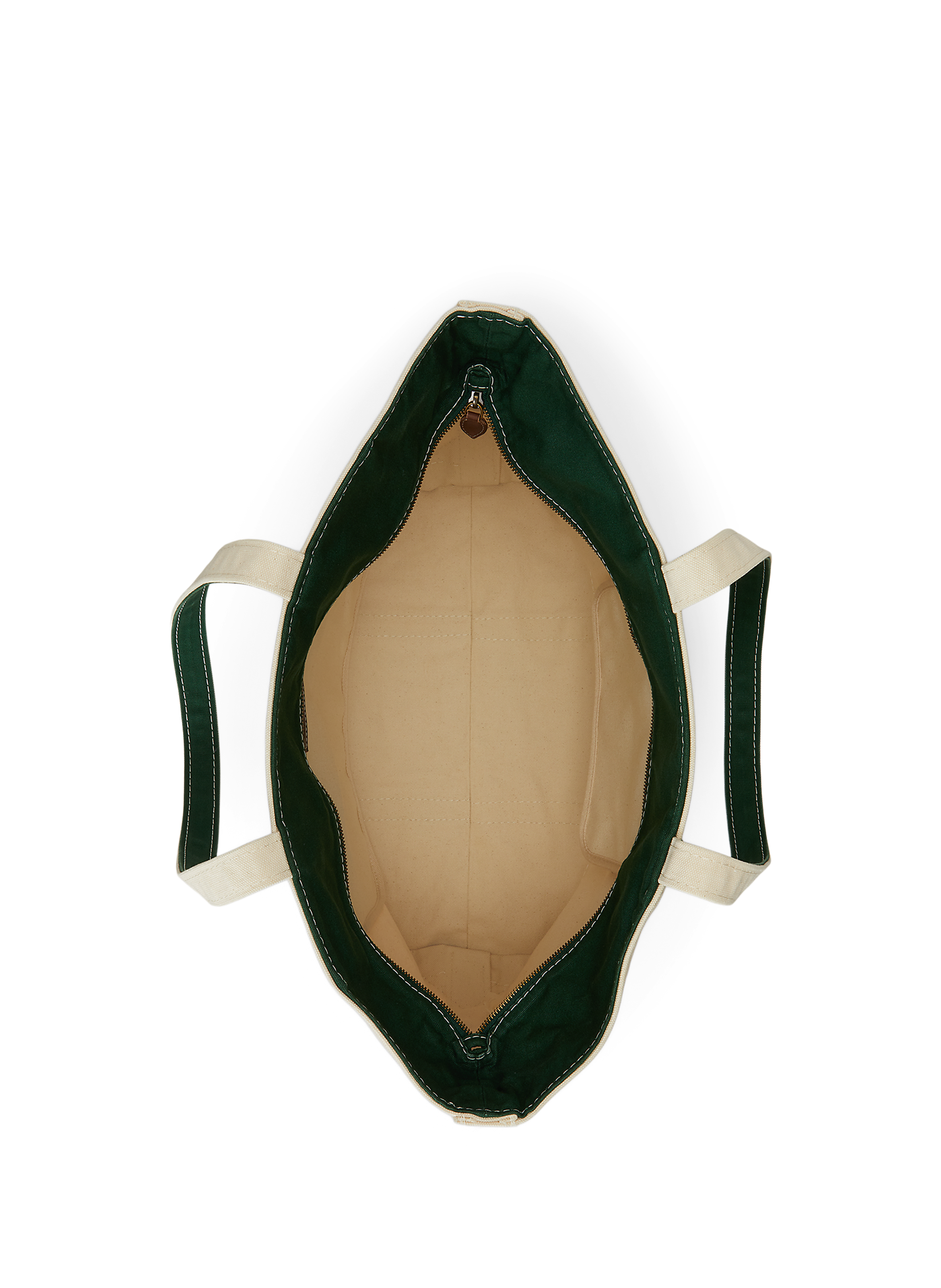 Logo cotton tote bag Green