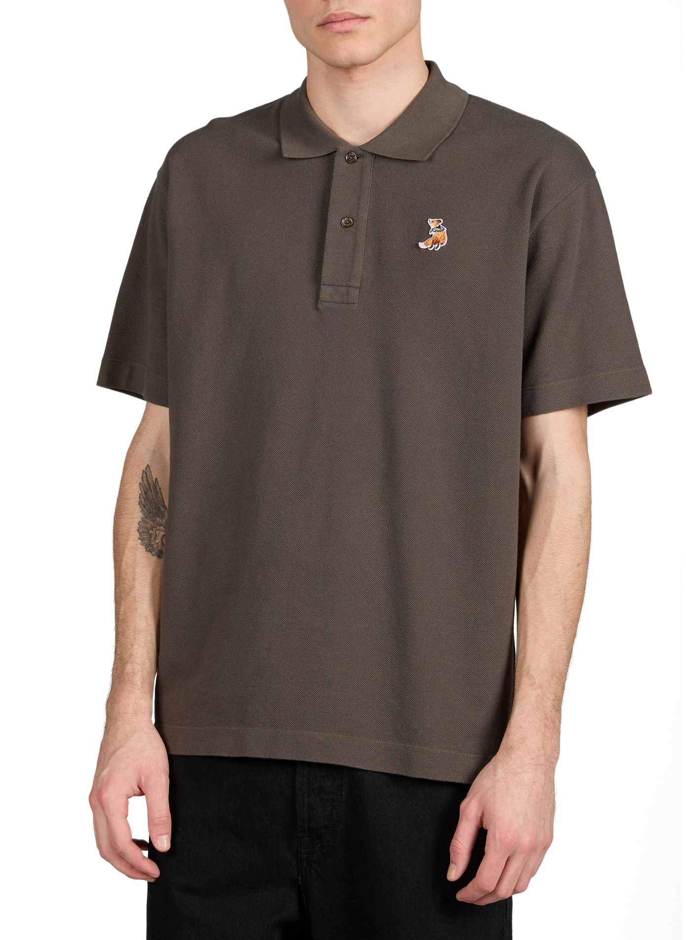Cotton polo shirt MAISON KITSUNÉ Brown