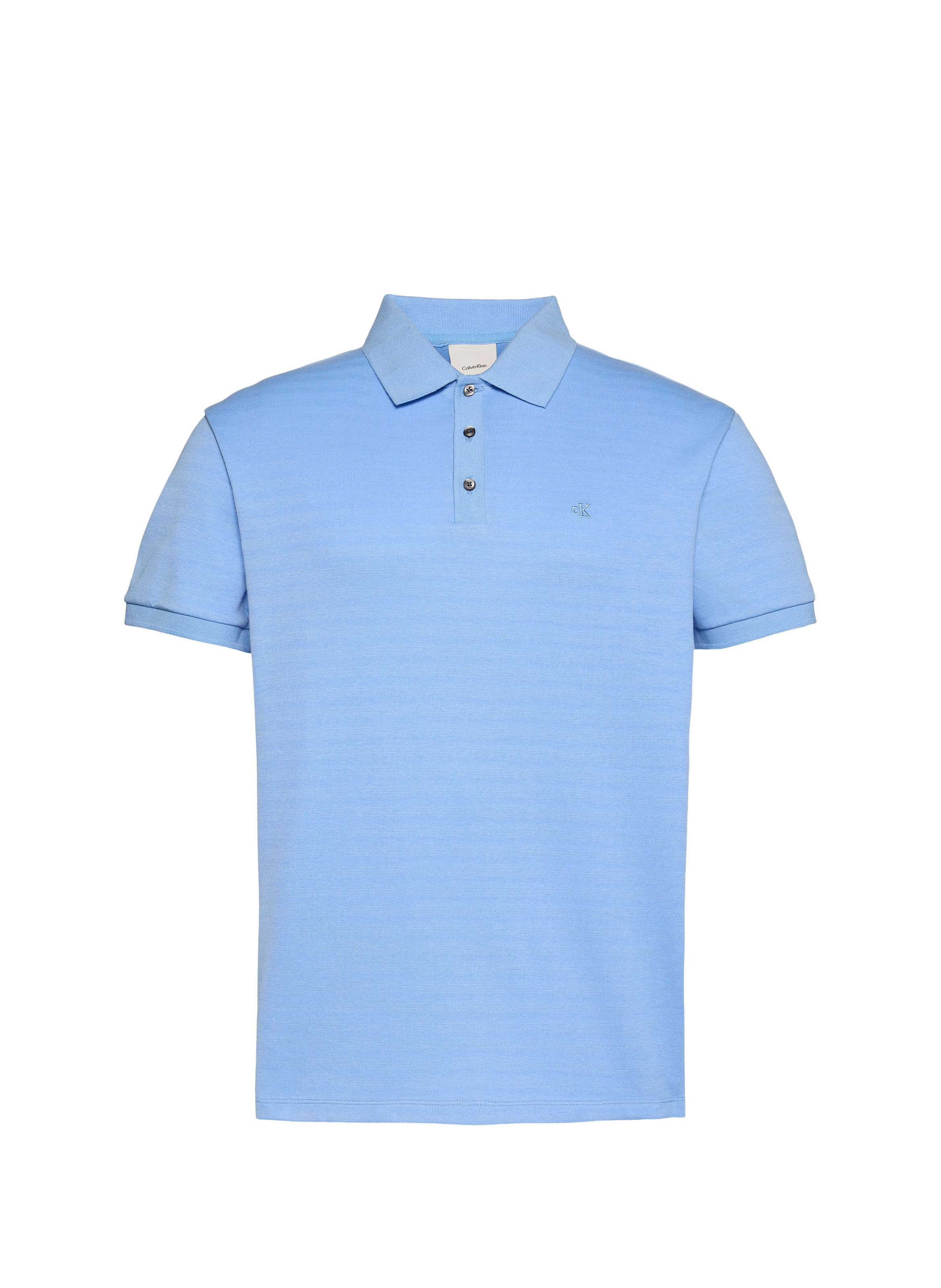 Polo manches courtes en coton mélangé CALVIN KLEIN Bleu