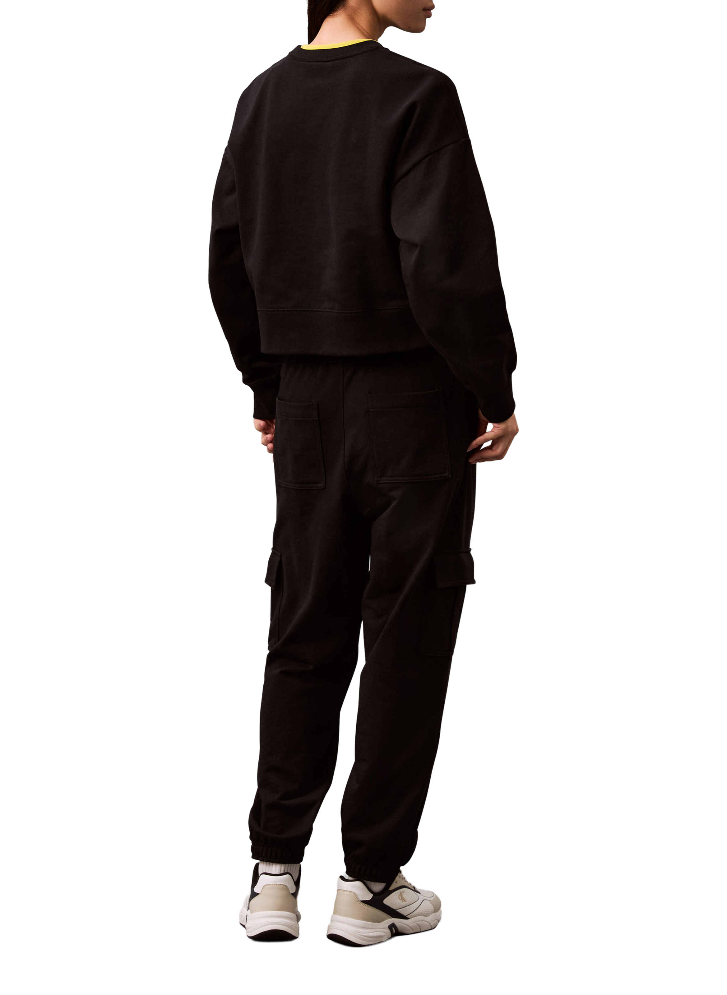 Sweatshirt en coton mélangé CALVIN KLEIN Noir