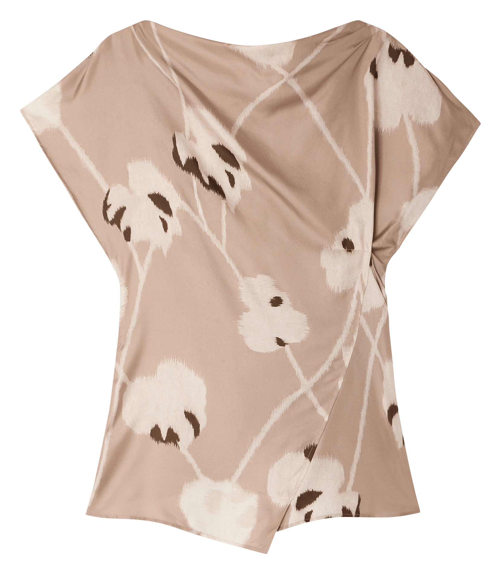 Top ajusté en soie fedora SOEUR Beige