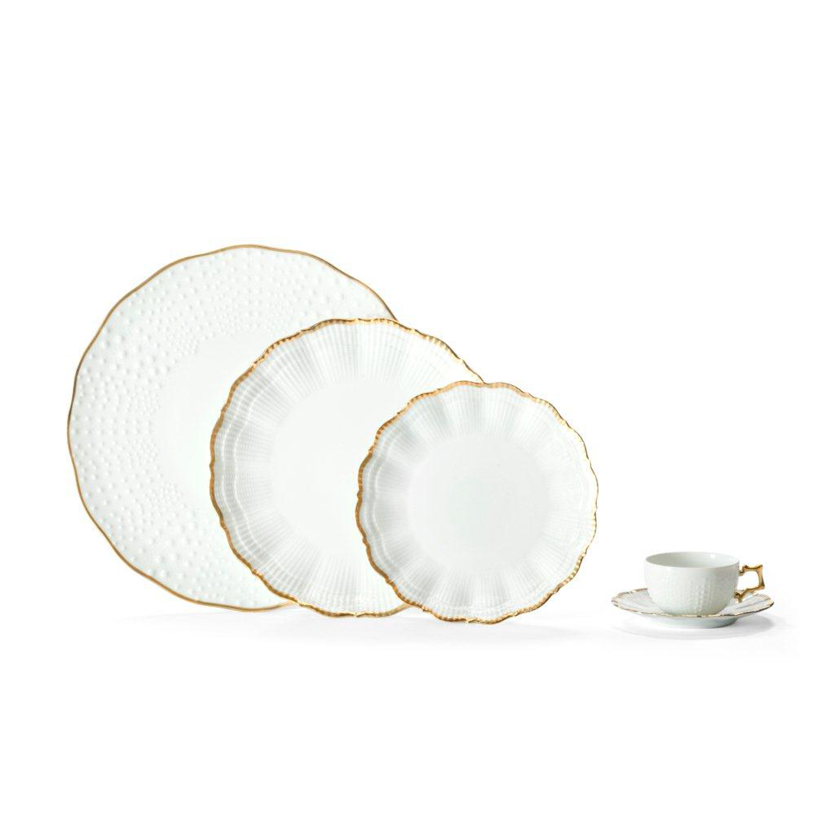 Corail - assiette à pain 15.5 cm (lot de 6) MEDARD DE NOBLAT Doré