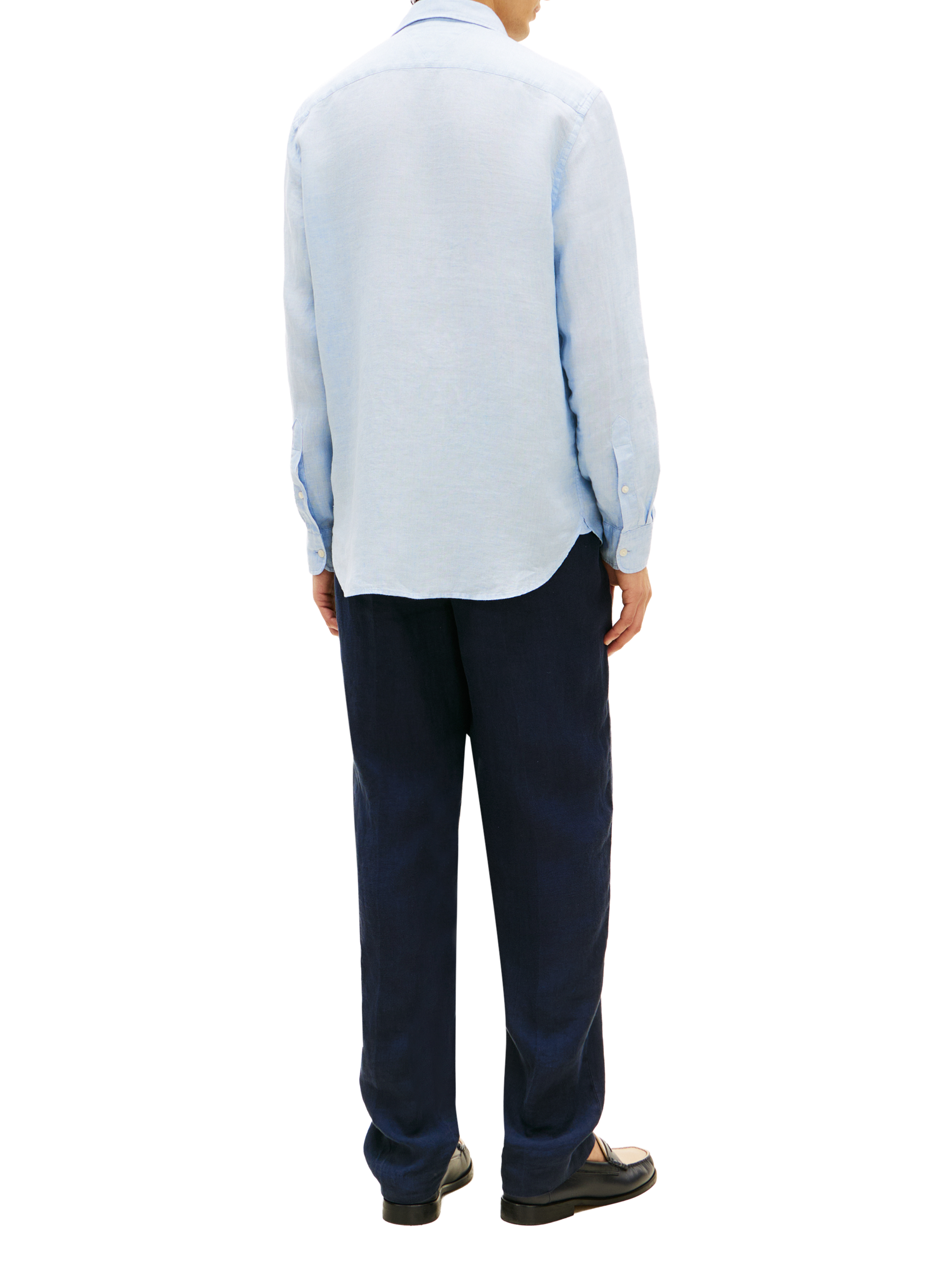 Chemise droite en lin TOMMY HILFIGER Bleu