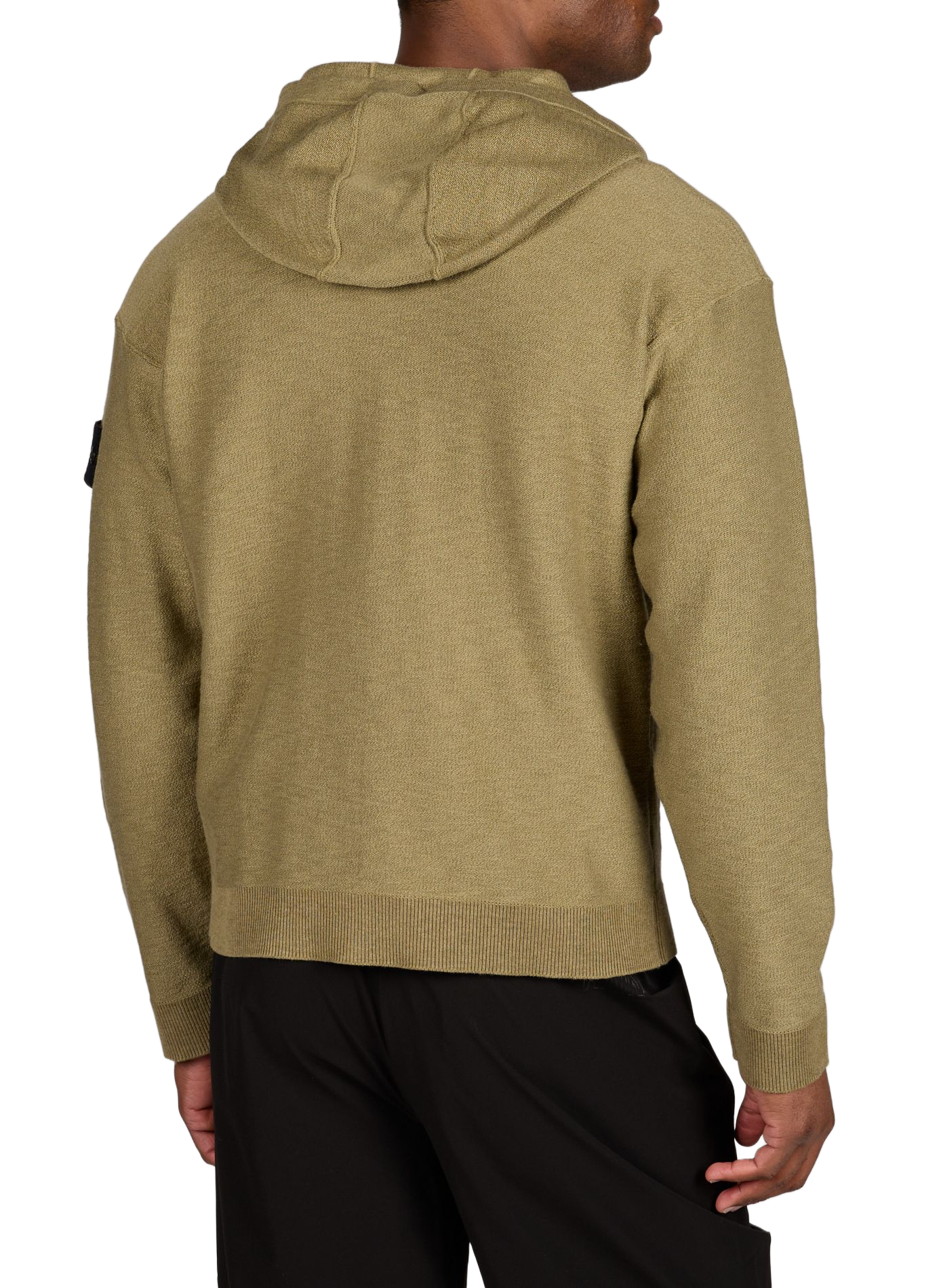 Hoodie en coton mélangé STONE ISLAND Kaki