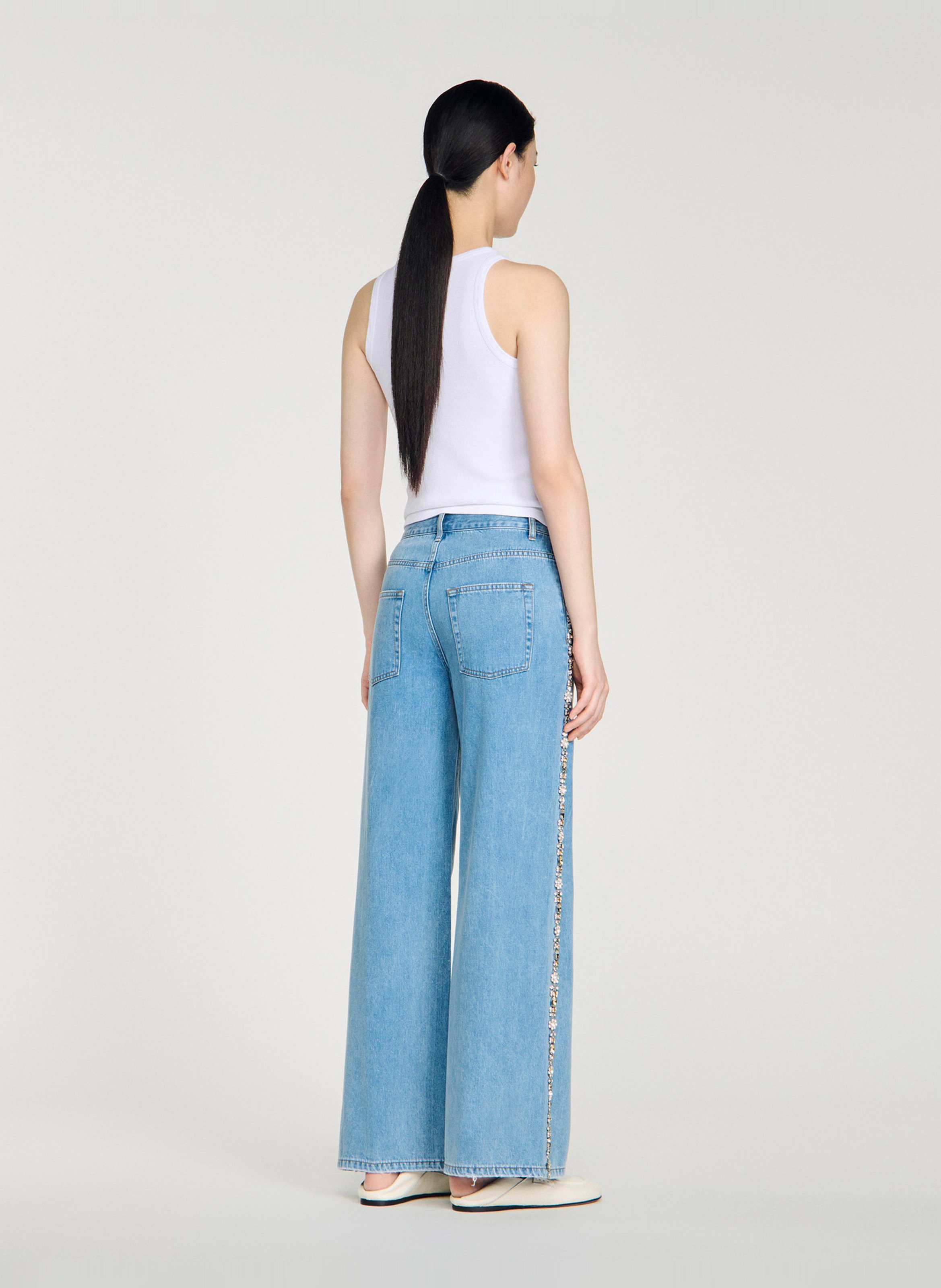 Jean large SANDRO Bleu