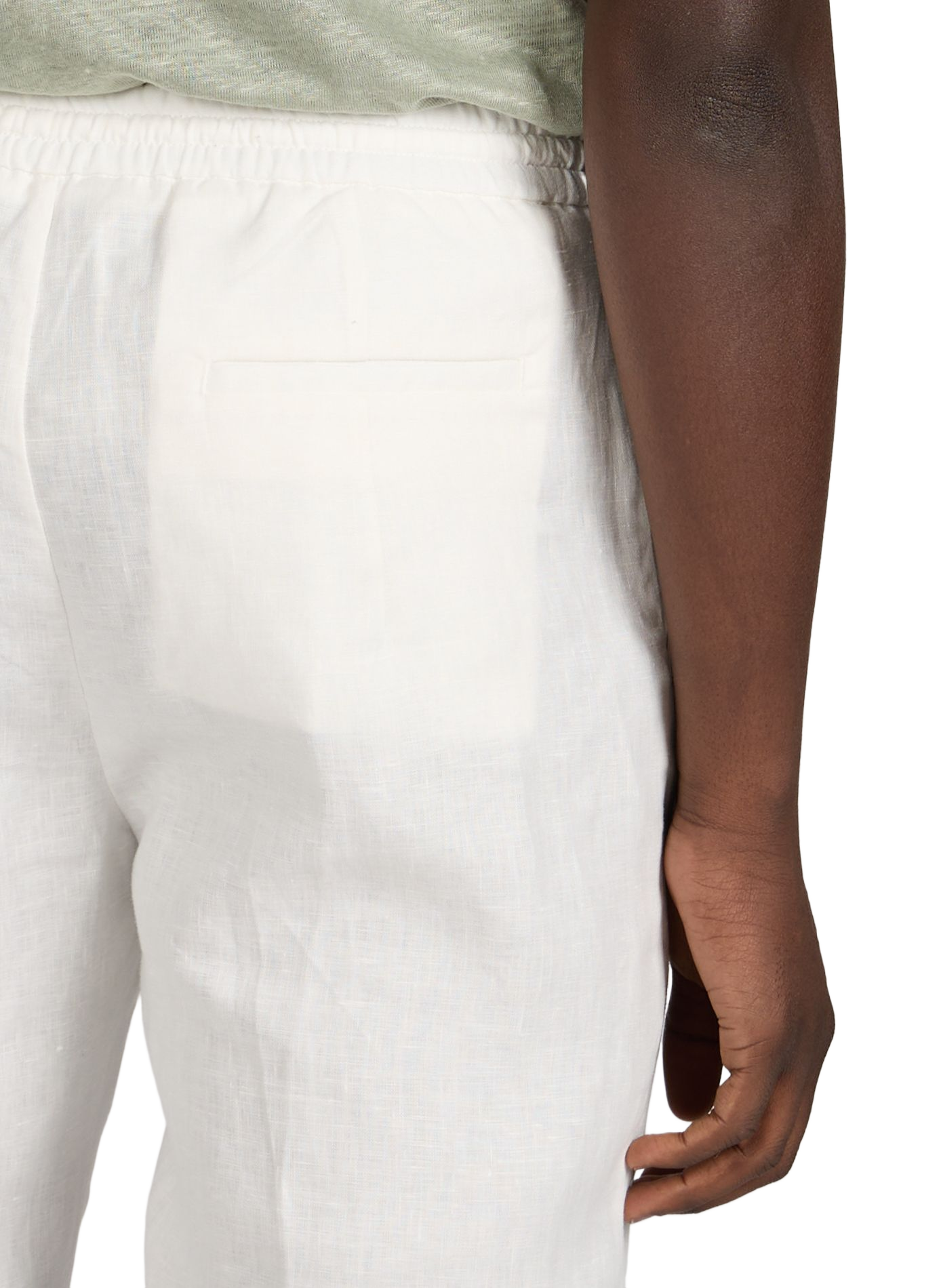 Plain linen trousers AURELIEN Beige