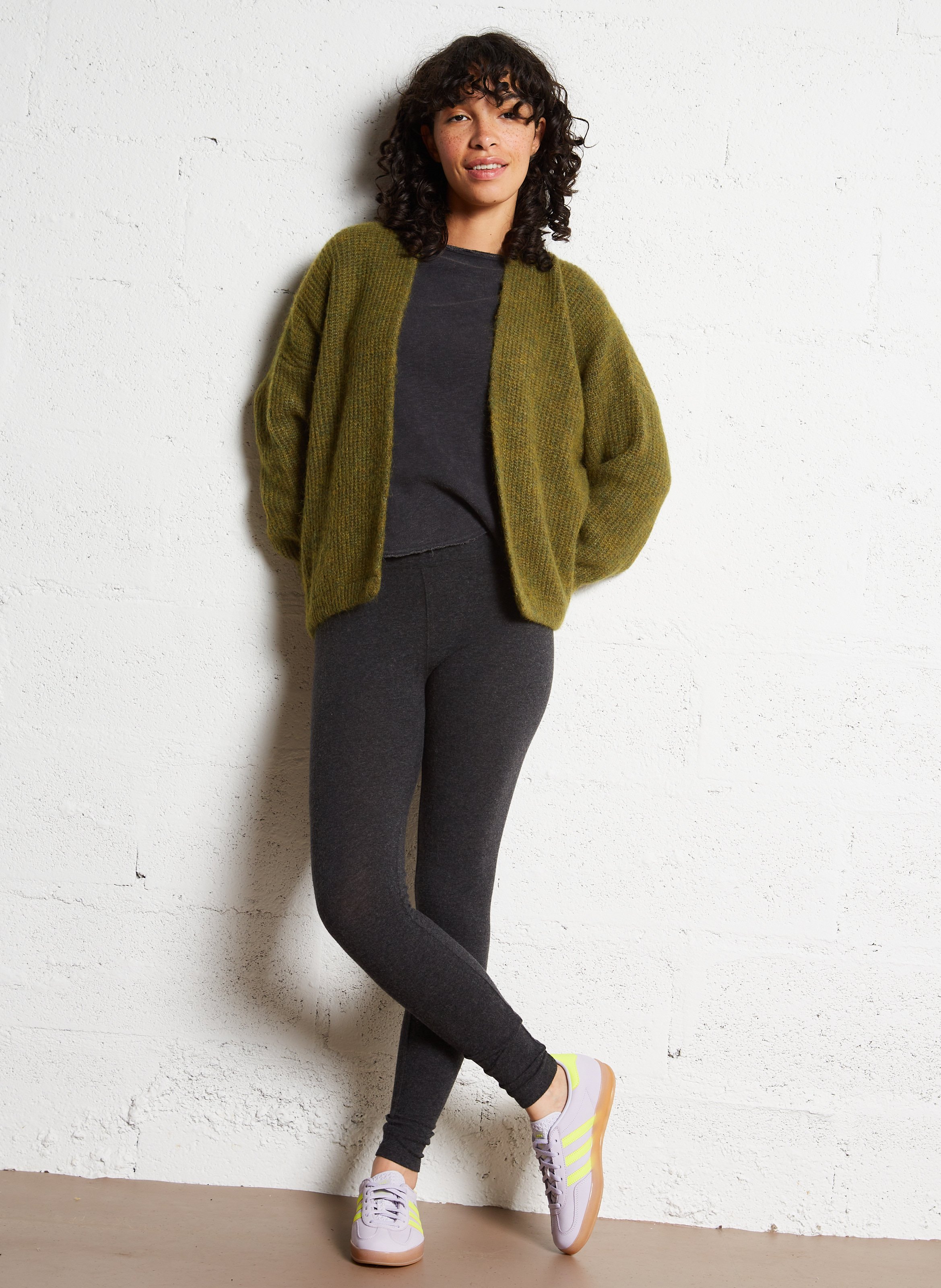 Legging en coton mélangé ypawood AMERICAN VINTAGE Noir