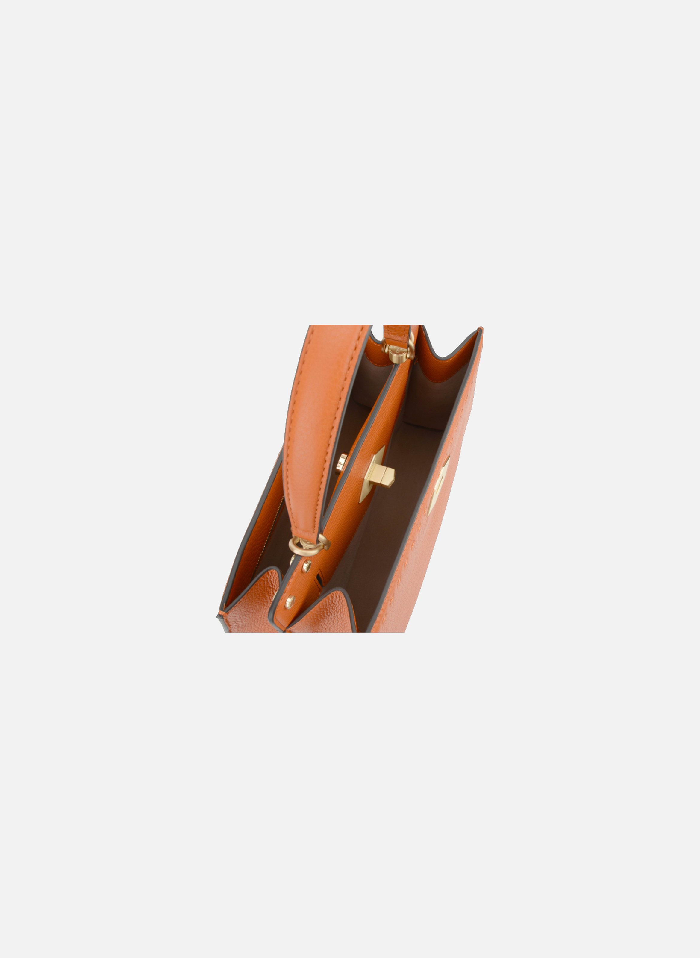 Trianon | sac à main micro en cuir de vachette POURCHET Orange