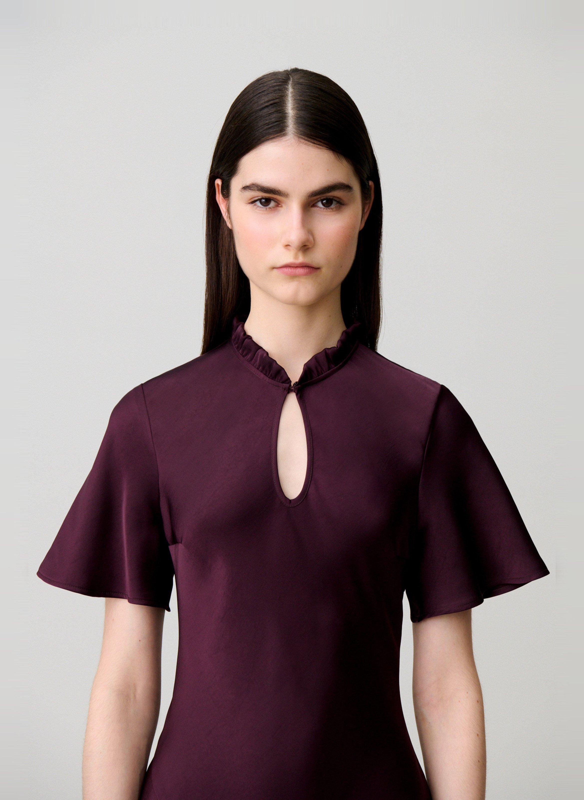 Robe longue cintrée manches courtes CLAUDIE PIERLOT Violet