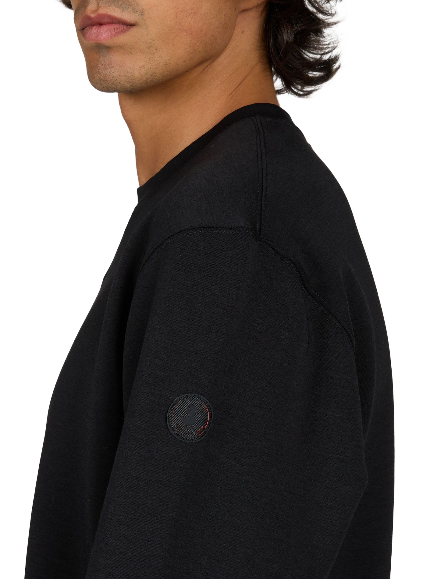 Gerader Rundhalsausschnitt-Pullover in Uni SAVE THE DUCK Schwarz