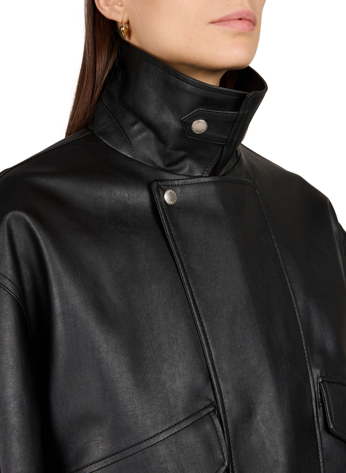 Blouson ample col classique zippé DUNST Noir