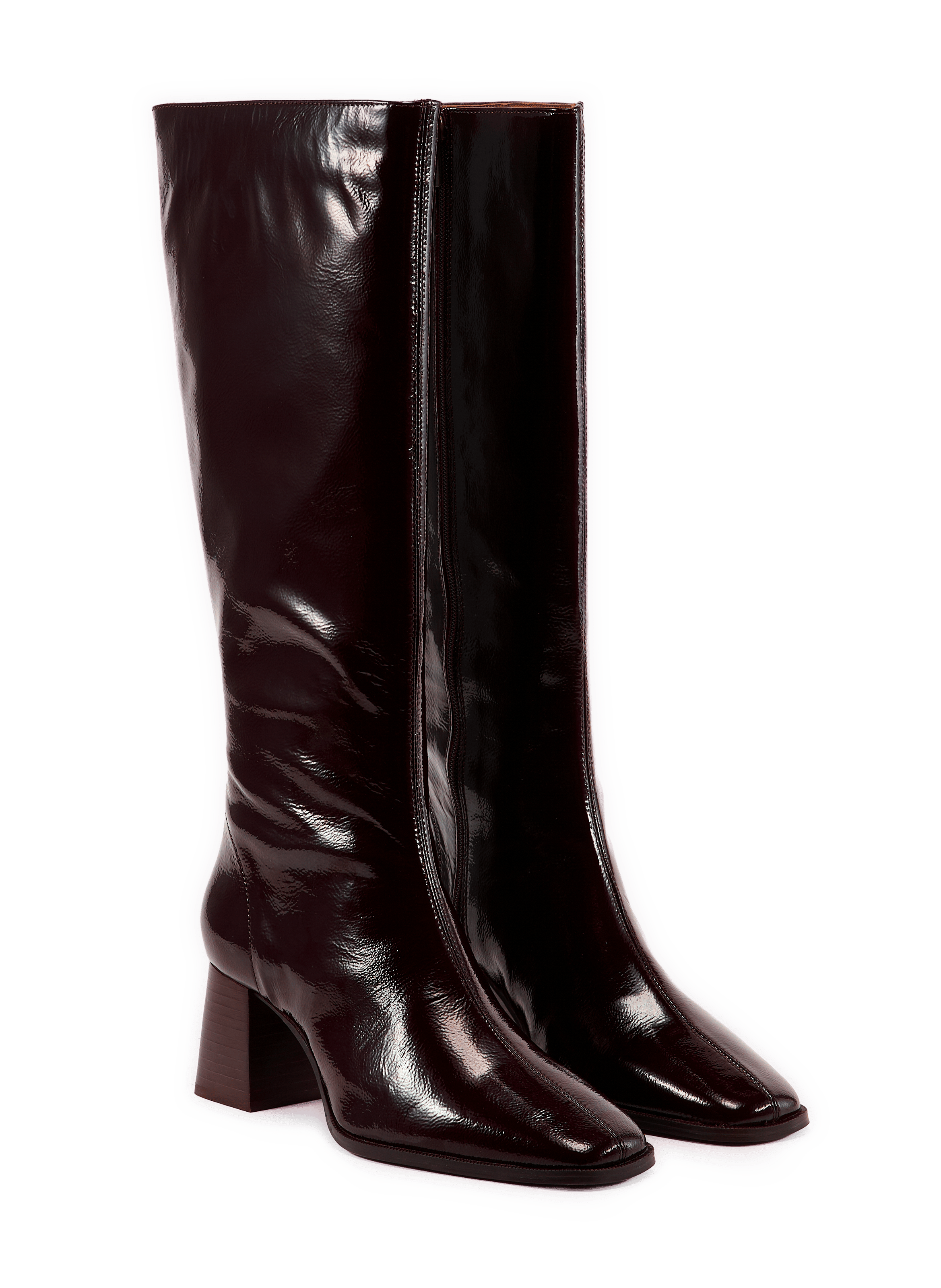 Bottes en cuir verni BOBBIES Braun