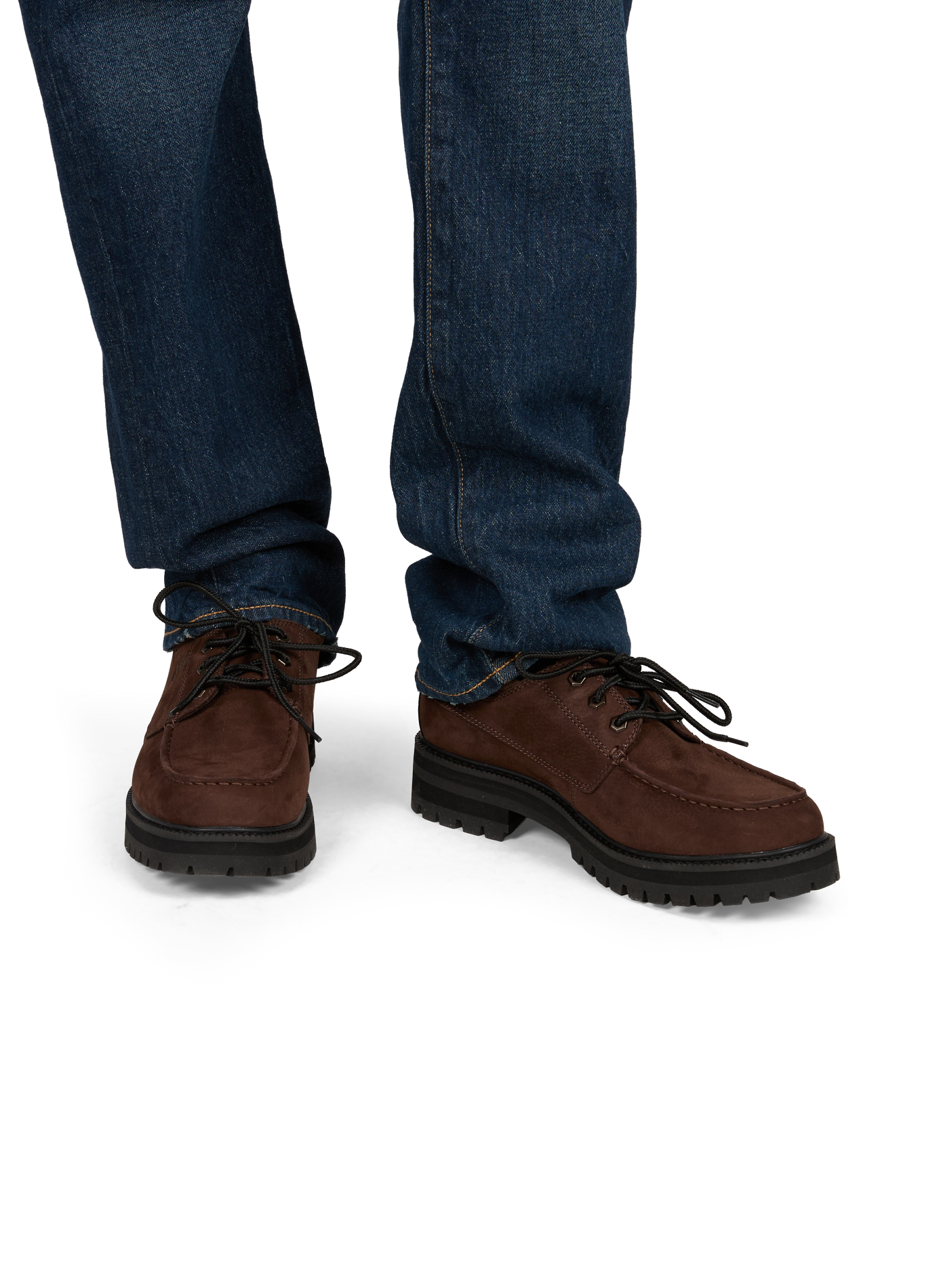 Derby shoes with cleated sole in leather TIMBERLAND Brown