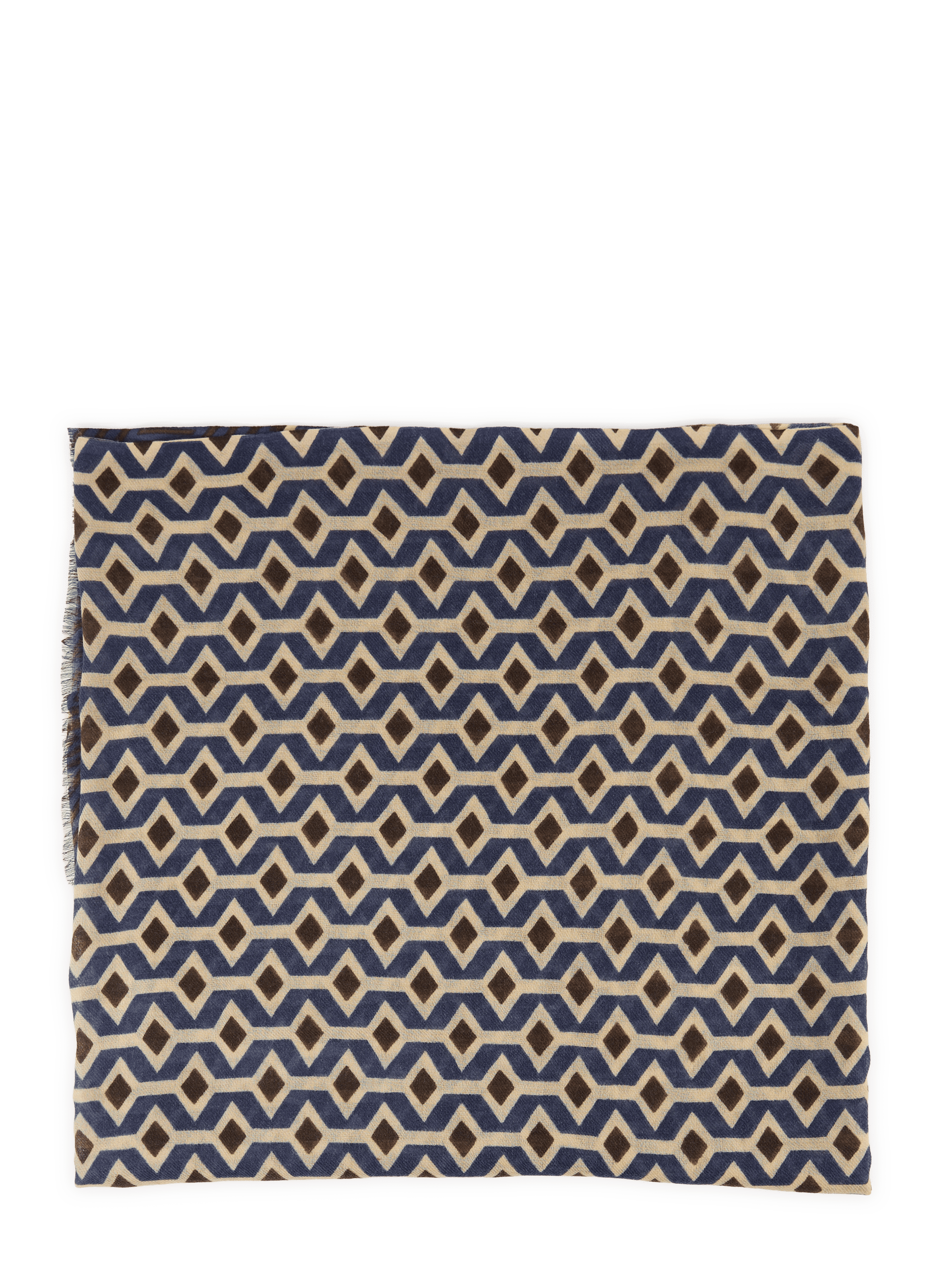 Sciarpa Kaleido in lana con stampa LAFAURIE Blu