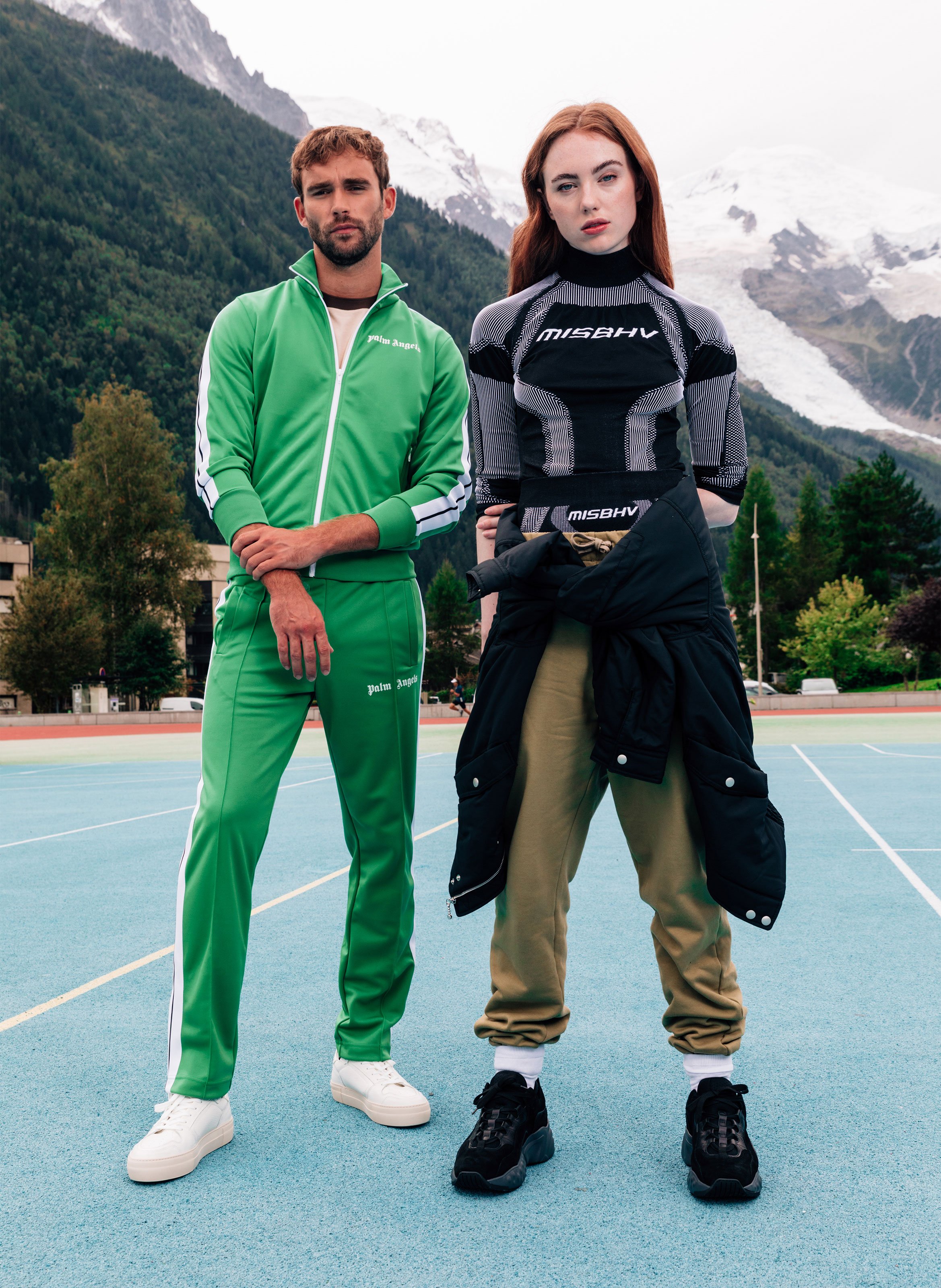 Pantalon de jogging en coton biologique THE SOCIAL SUNDAY Vert