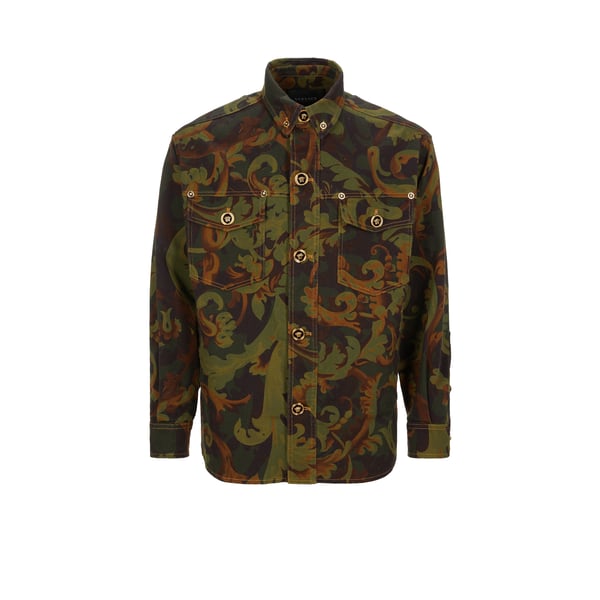 Veste en jean à imprimé Baroccoflage