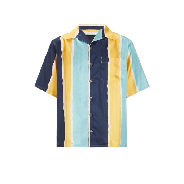 Chemise à manches courtes en soie