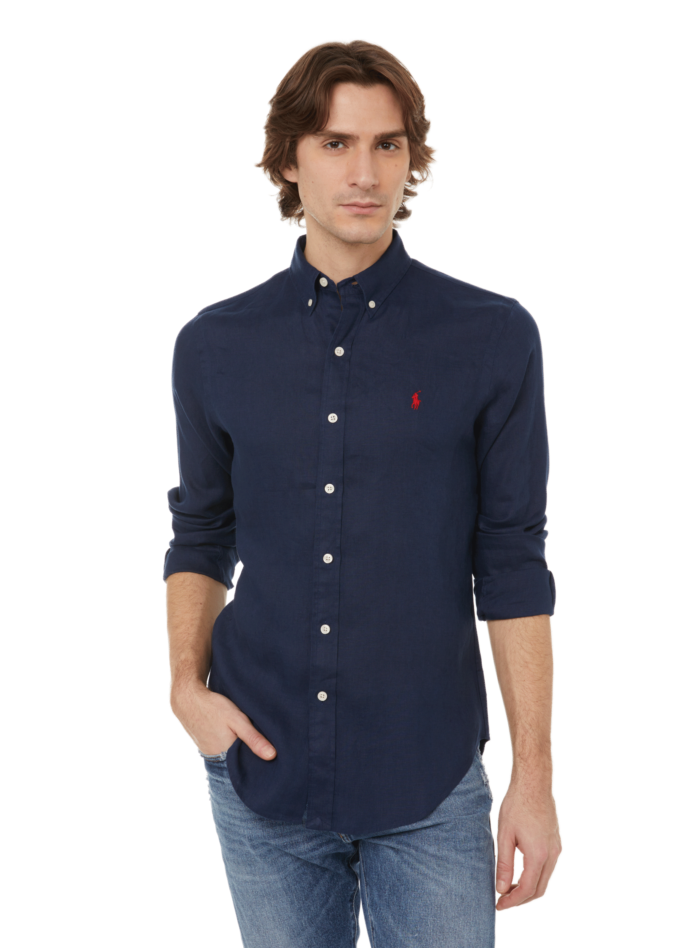 POLO RALPH LAUREN Chemise en lin Bleu