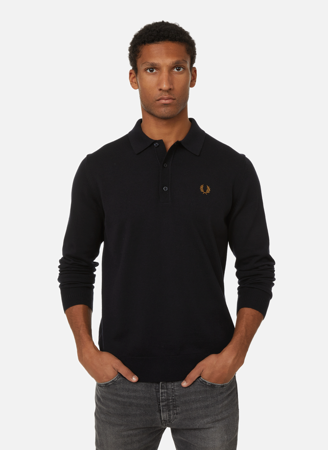Long-sleeved wool polo shirt FRED PERRY