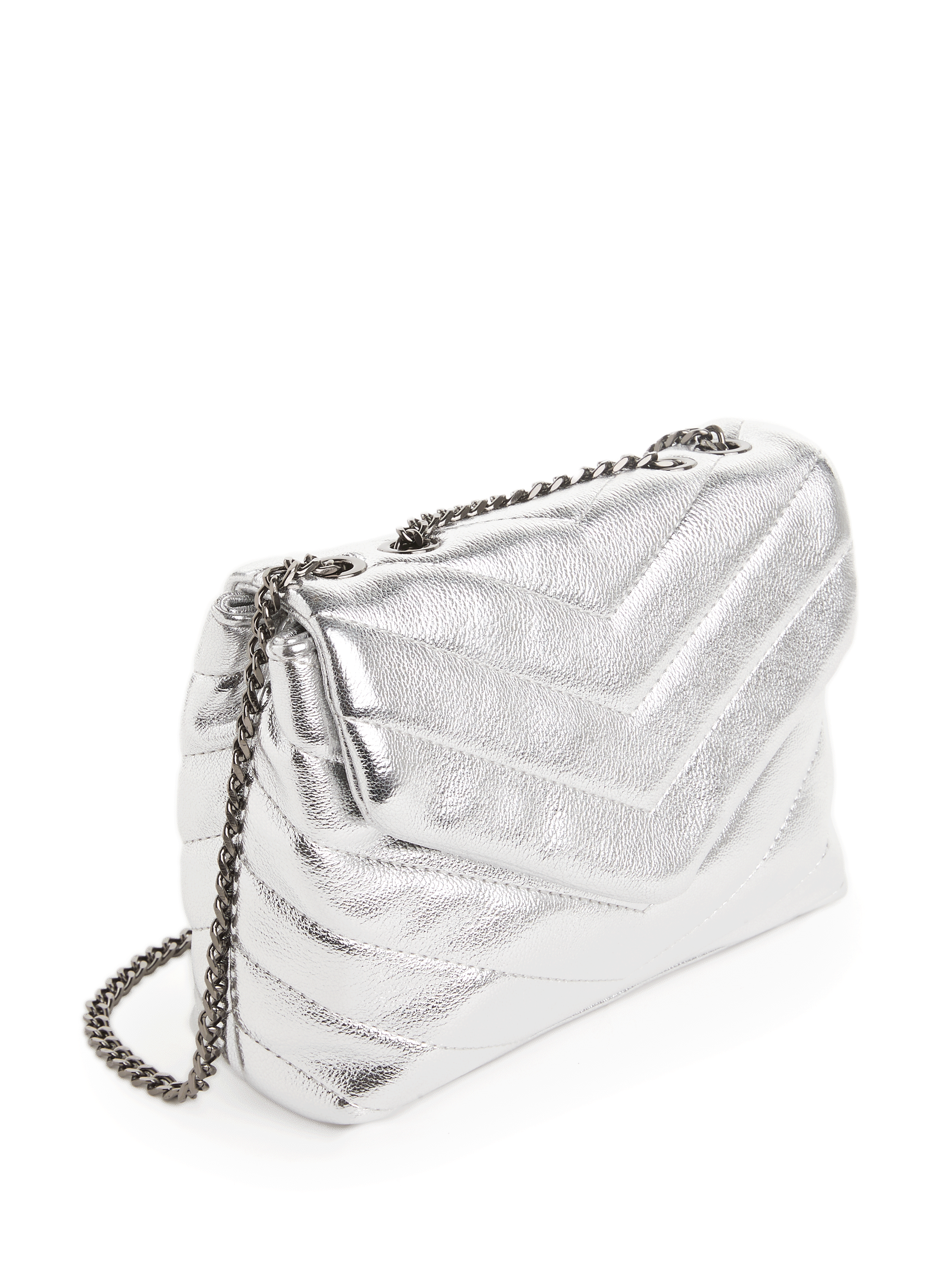 Sac à bandoulière matelassé AU PRINTEMPS PARIS Argent