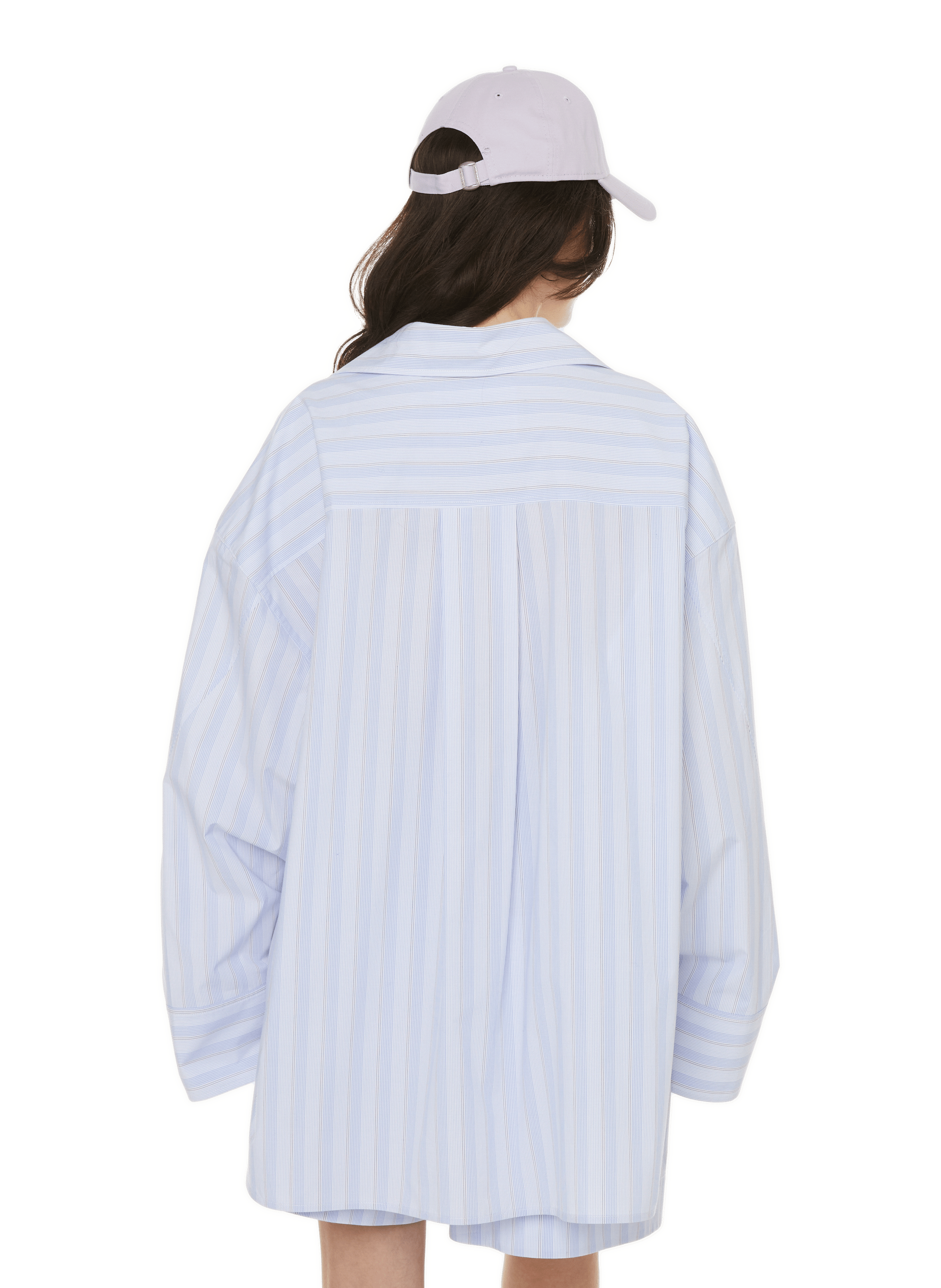 Oversized striped shirt REMAIN Blue