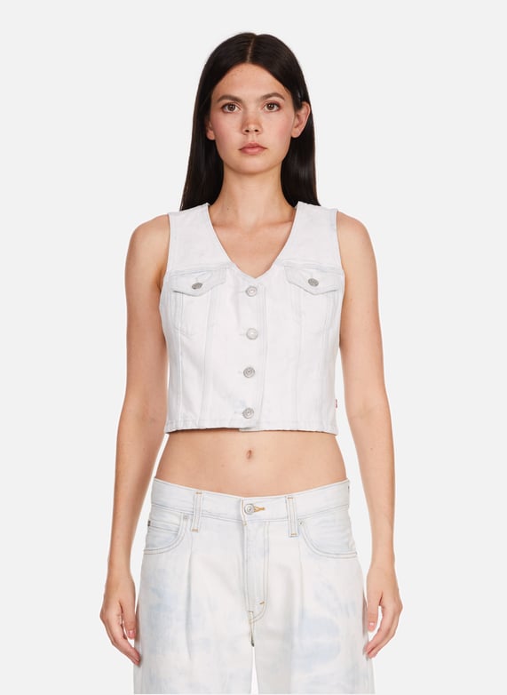 Levi's sleeveless denim jacket sales