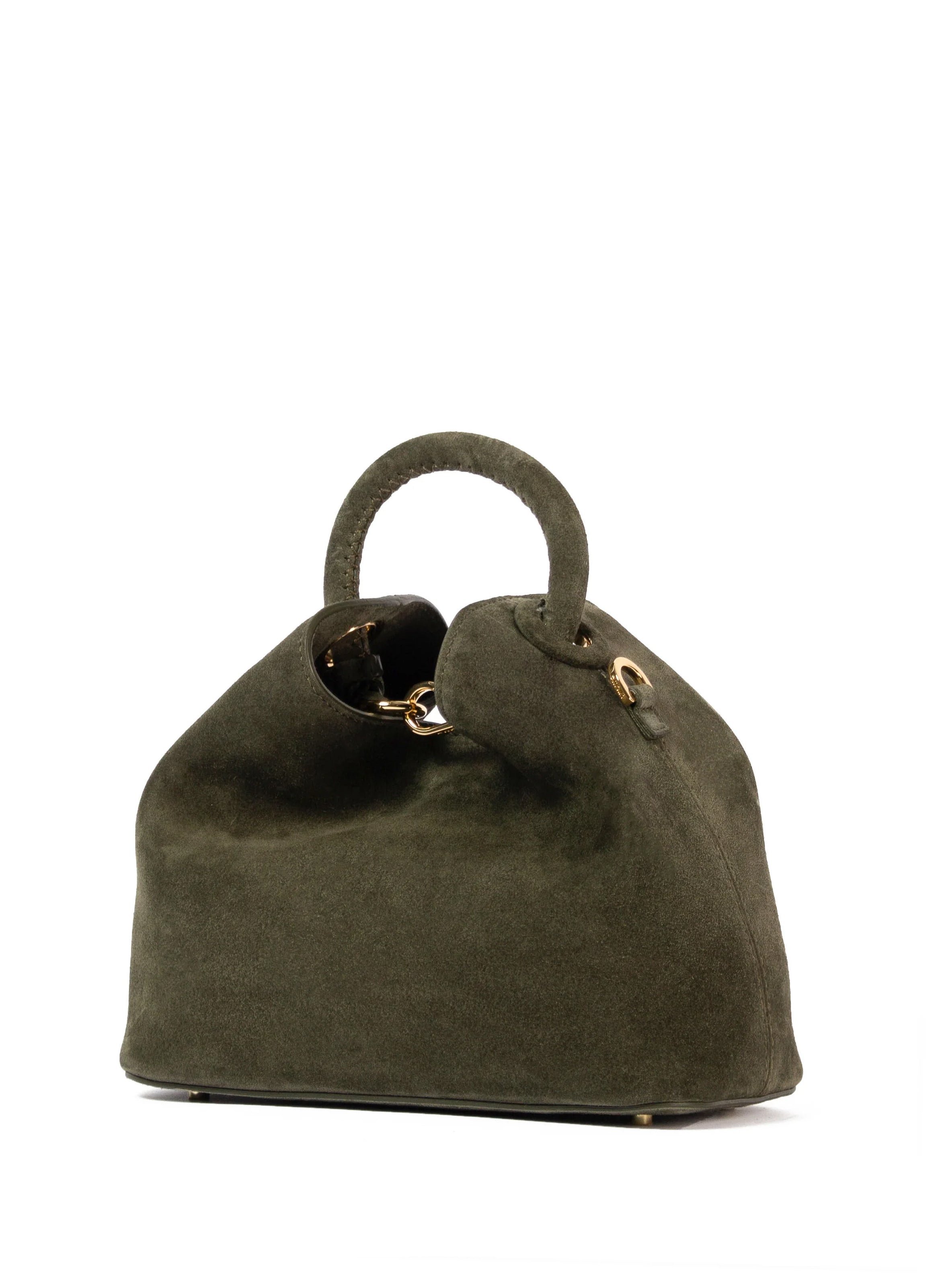 Sac à main baozi en daim Kaki