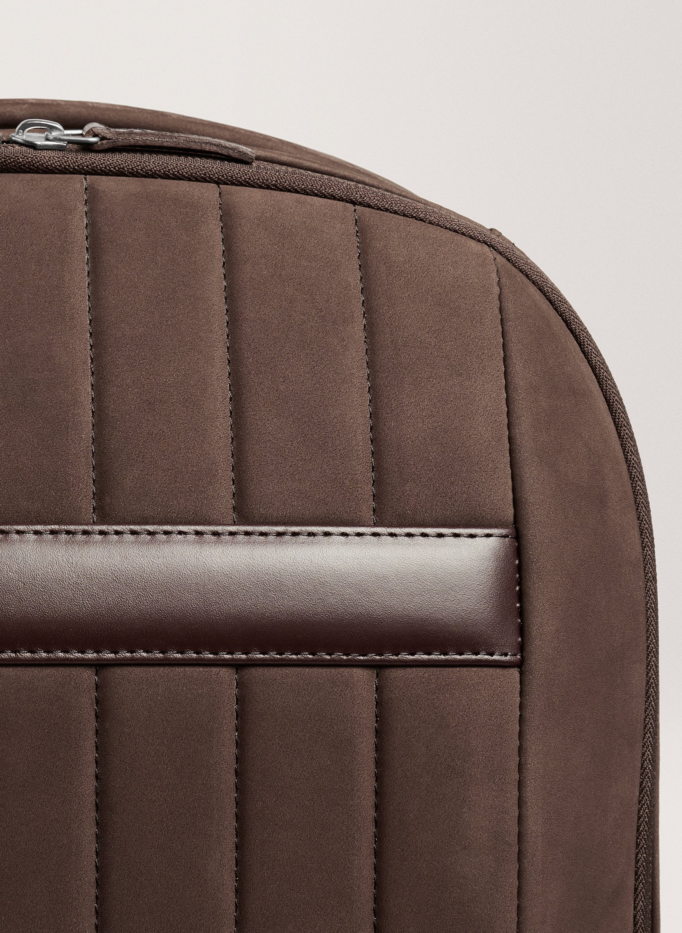 Sac à dos '72-hour' en cuir nubuck CARL FRIEDRIK Marron