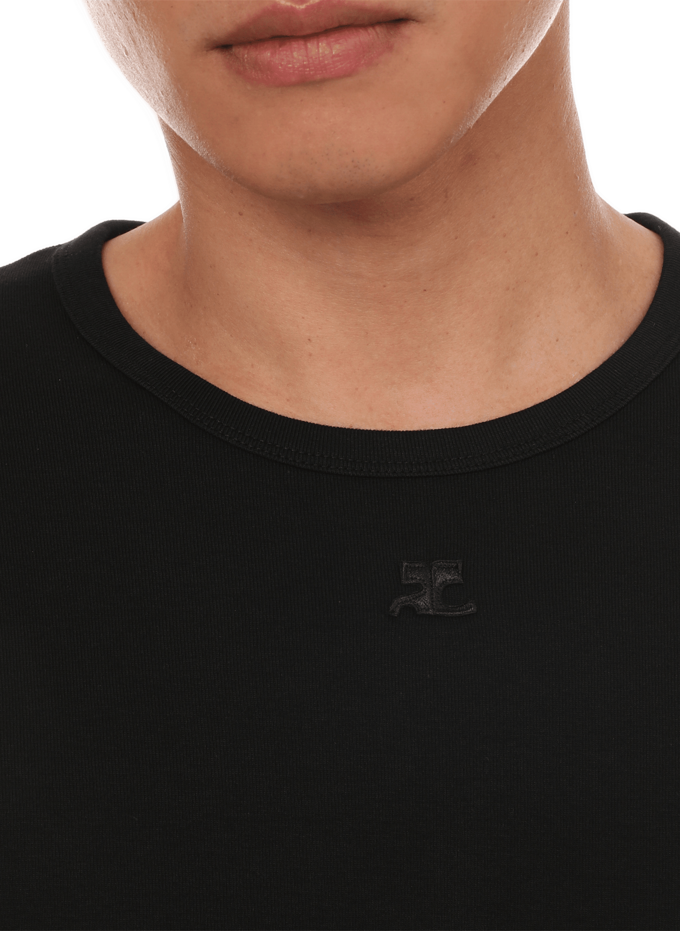 Cotton T-shirt COURRÈGES Black