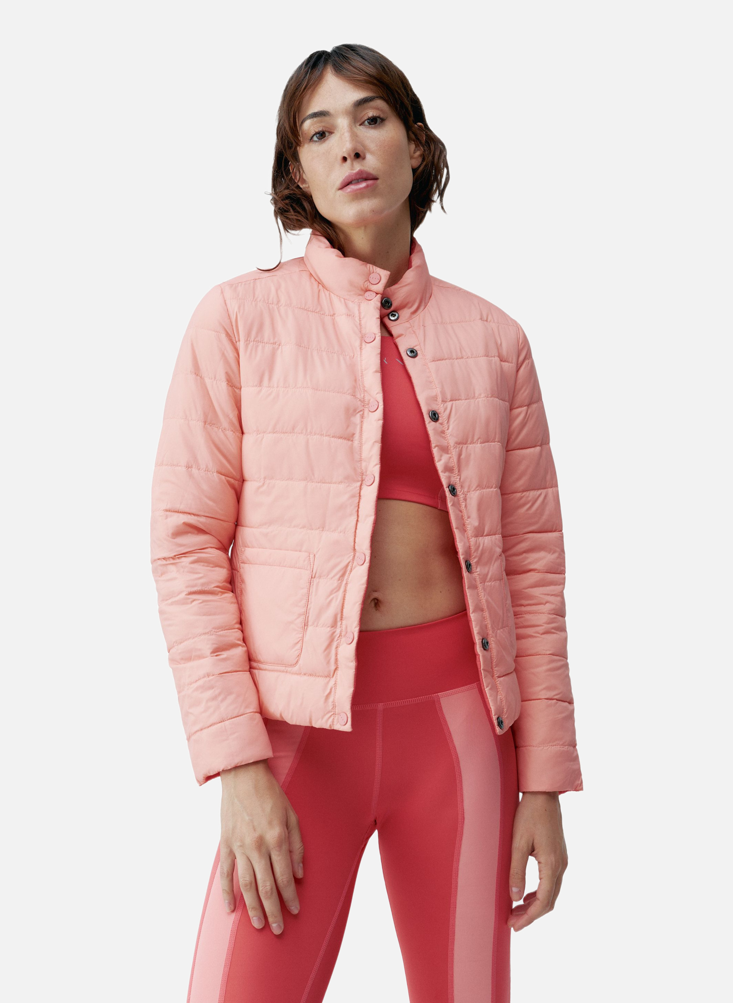 Veste de sport boutonné performance athleisure lyra BORN LIVING YOGA Rose