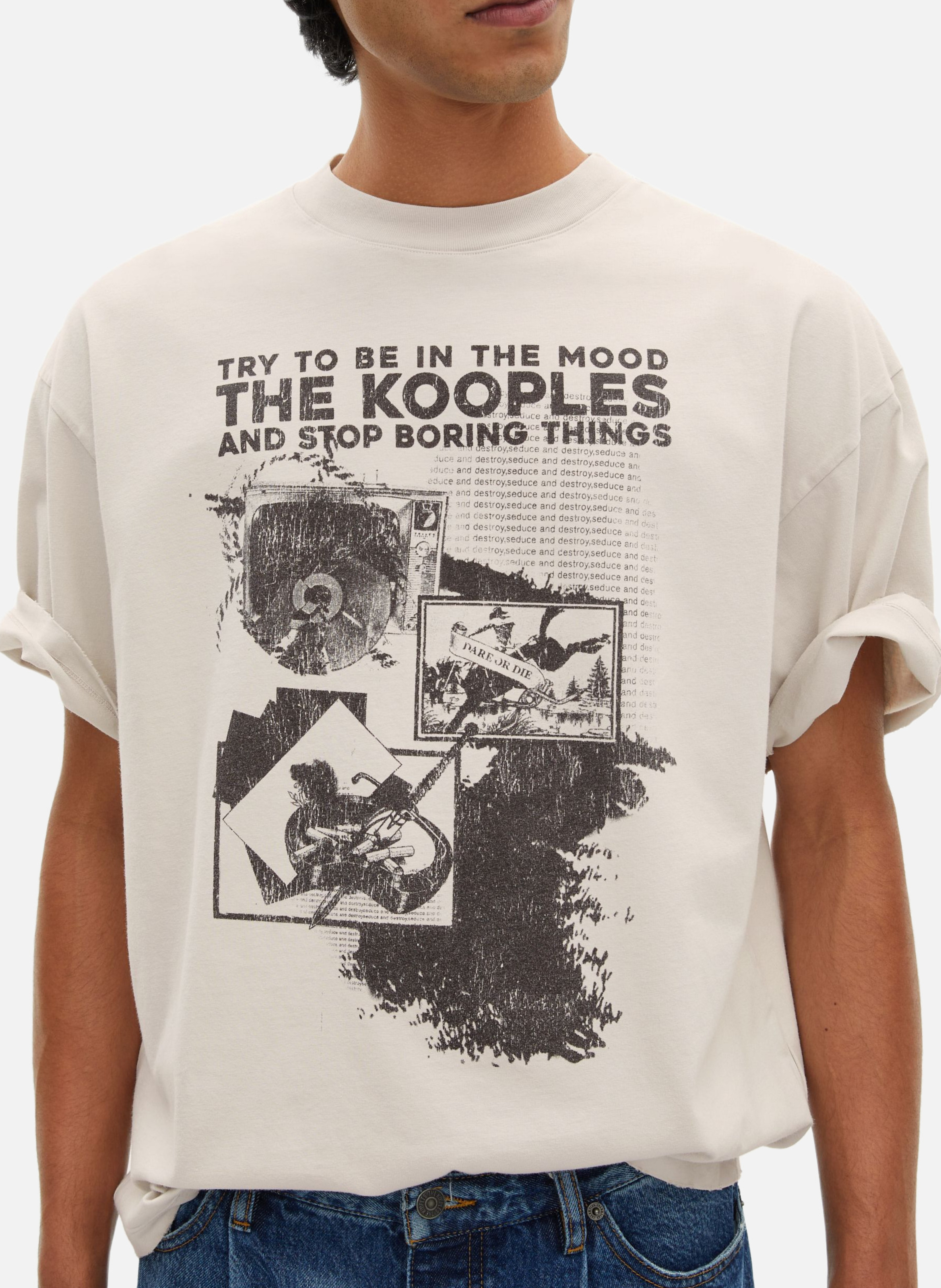 T-shirt avec sérigraphie THE KOOPLES Gris