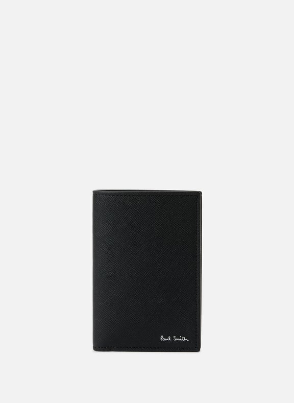 Porte-cartes imprimé en cuir Noir by PAUL SMITH PAUL SMITH Porte-cartes imprimé en cuir Noir