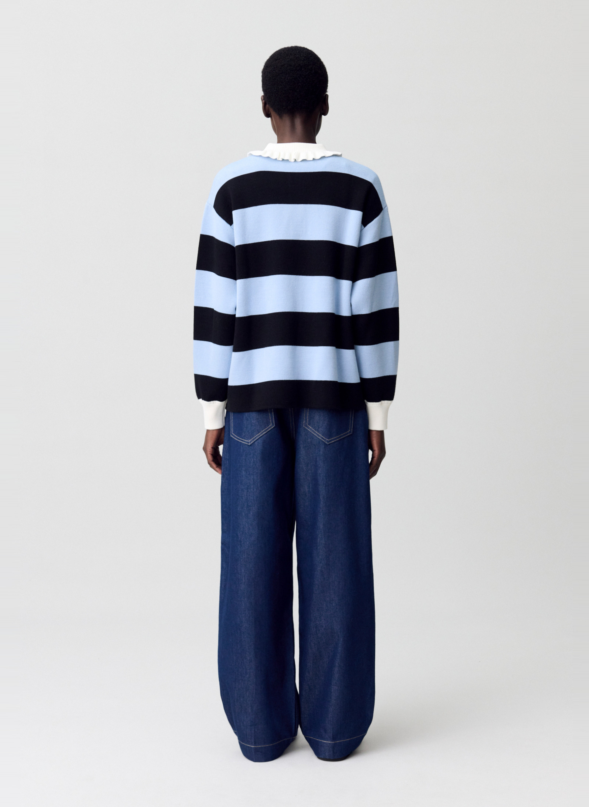 Pull col polo à rayures manon CLAUDIE PIERLOT Multicolore