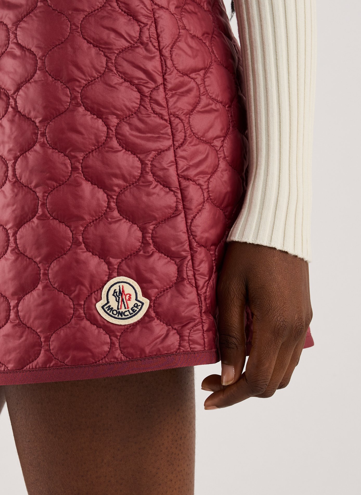 Short quilted skirt MONCLER Red