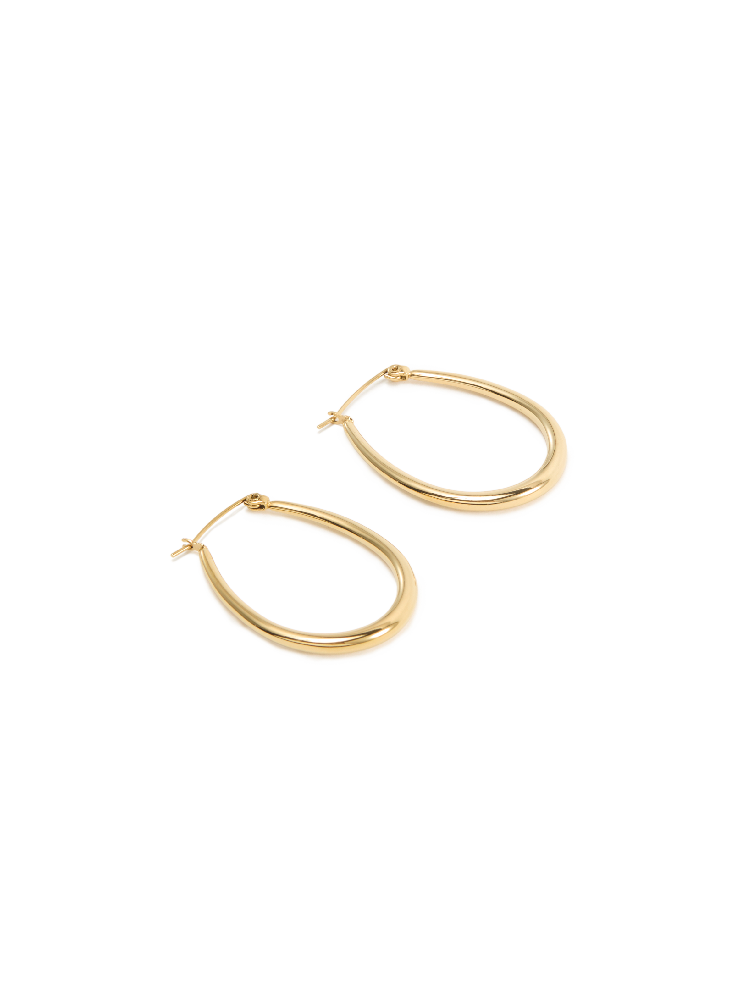 Boucles d'oreille créoles ovales  AU PRINTEMPS PARIS Doré