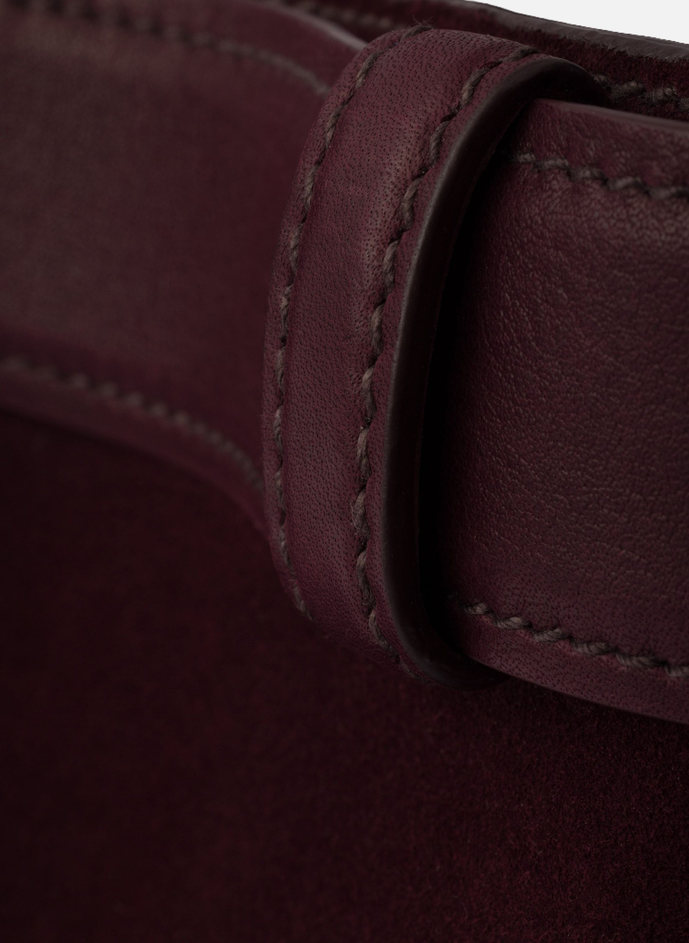 Sac seau prada buckle en daim avec ceinture PRADA Rouge