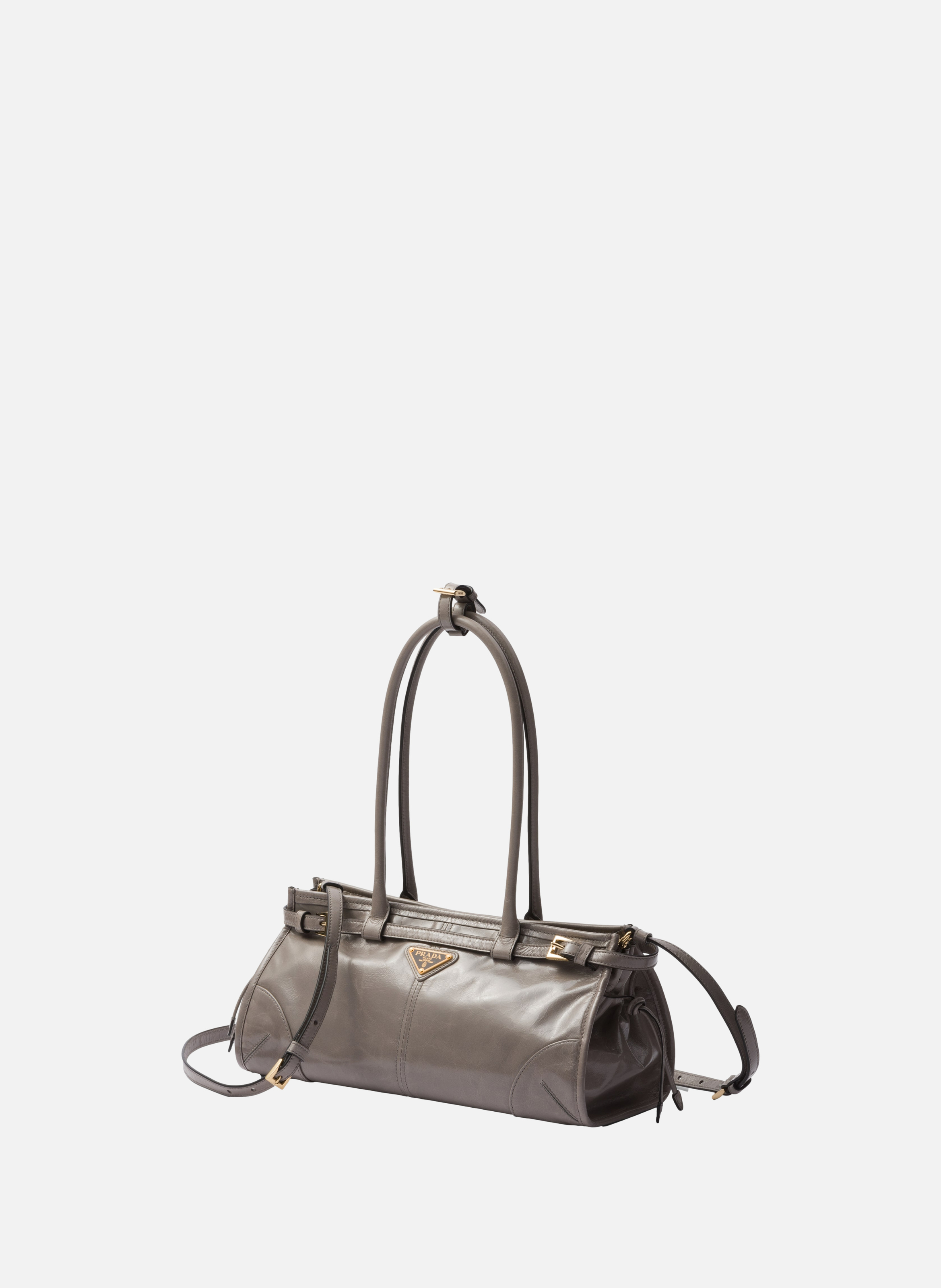 Sac à main prada bonnie en cuir PRADA Gris